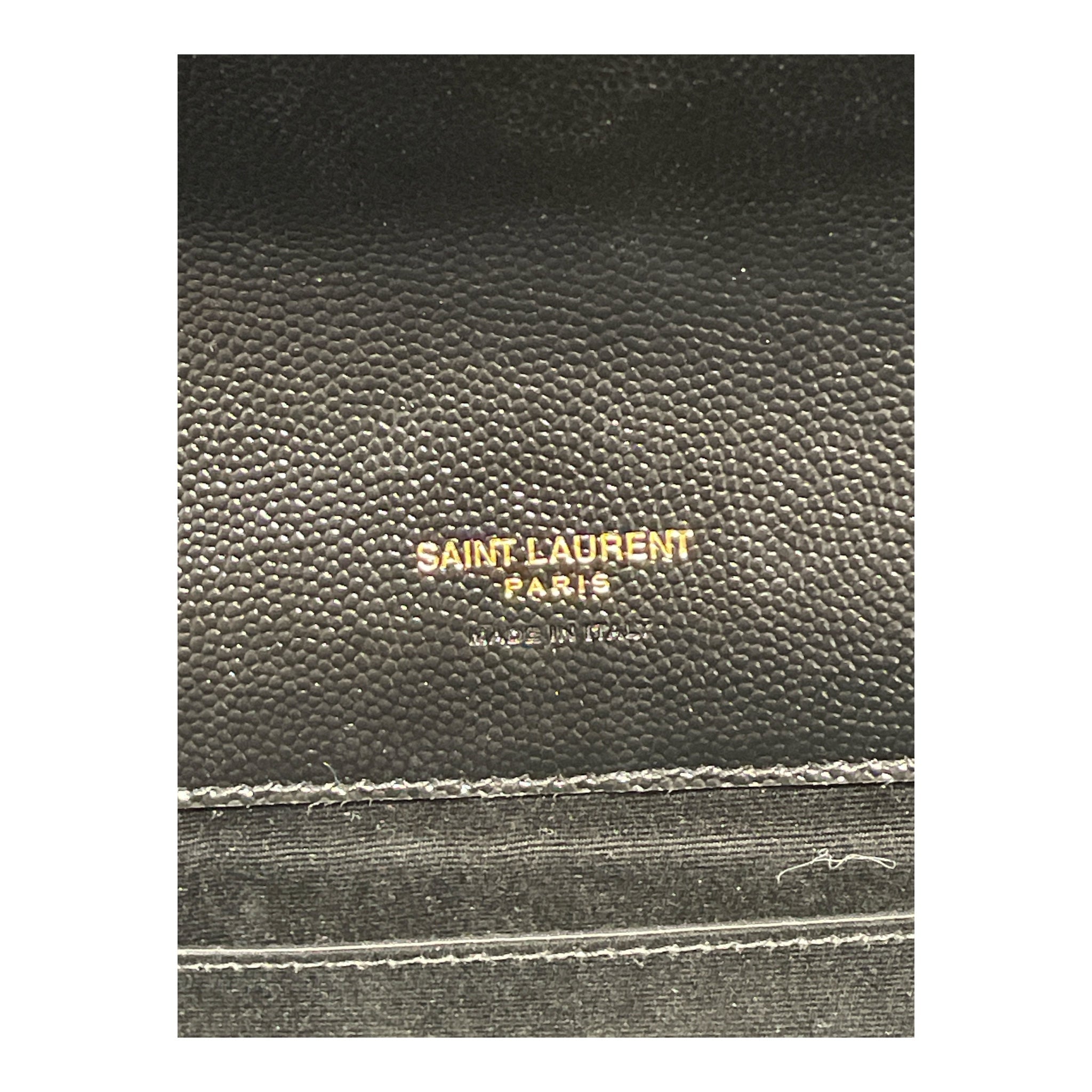 SAINT LAURENT/Pouch/Leather/BLK/Quilted Cassandre Wristlet view 5