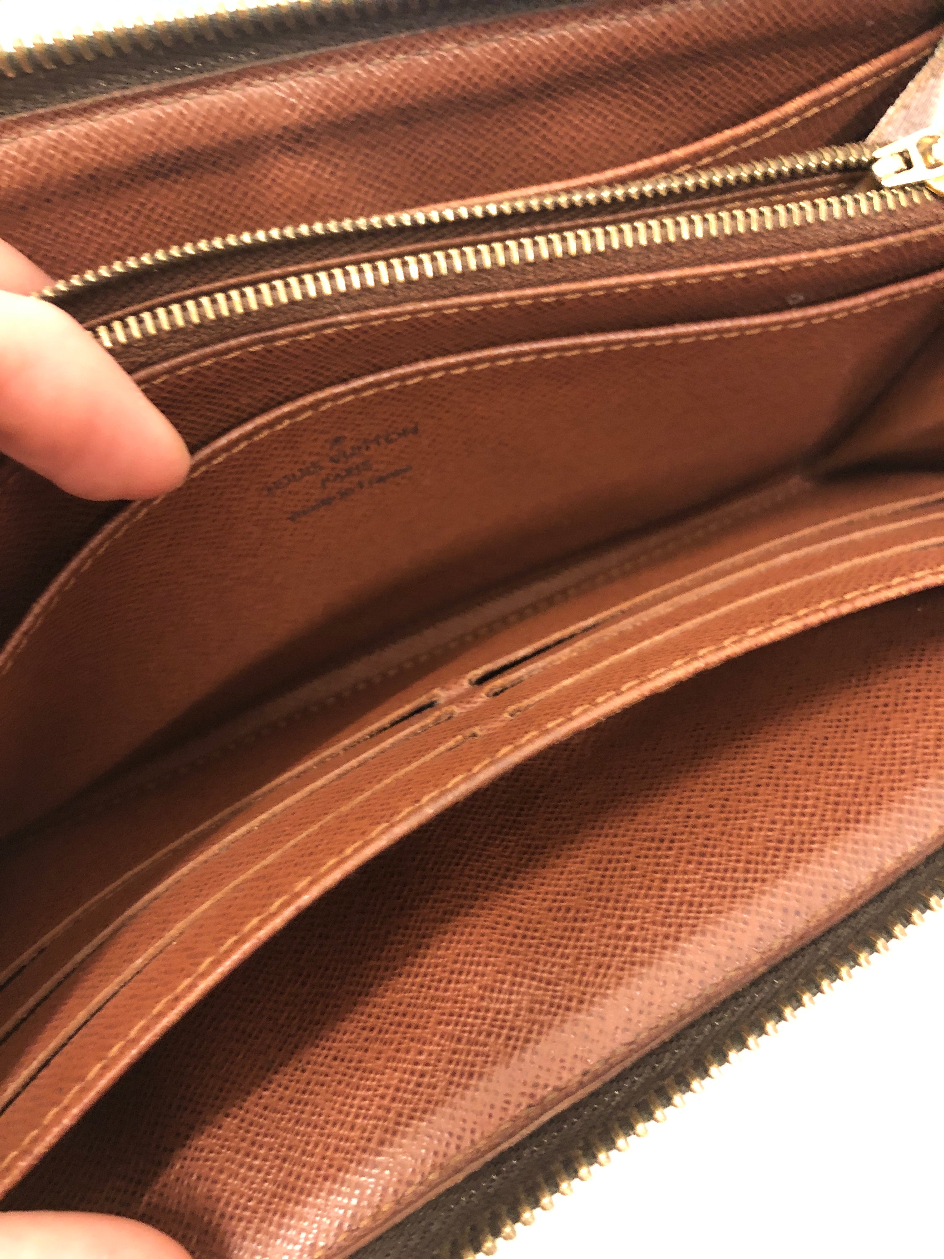 LOUIS VUITTON/Long Wallet/Monogram/Leather/BRW/L's/ view 6