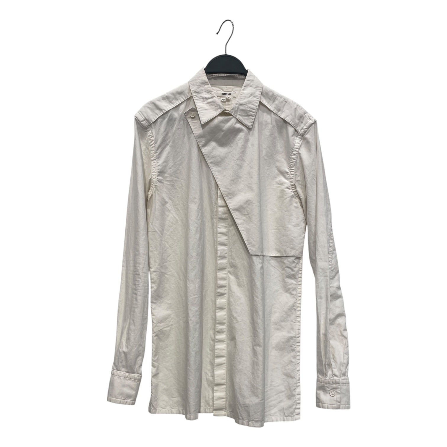 Helmut Lang/LS Shirt/XS/Cotton/WHT/CROSS-FLAP BUTTON UP view 1