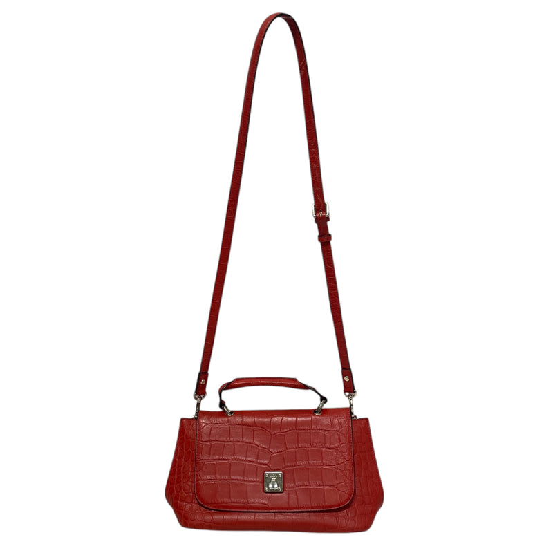 MCM/Hand Bag/OS/Leather/RED/Munchen Crocodile Hand Bag