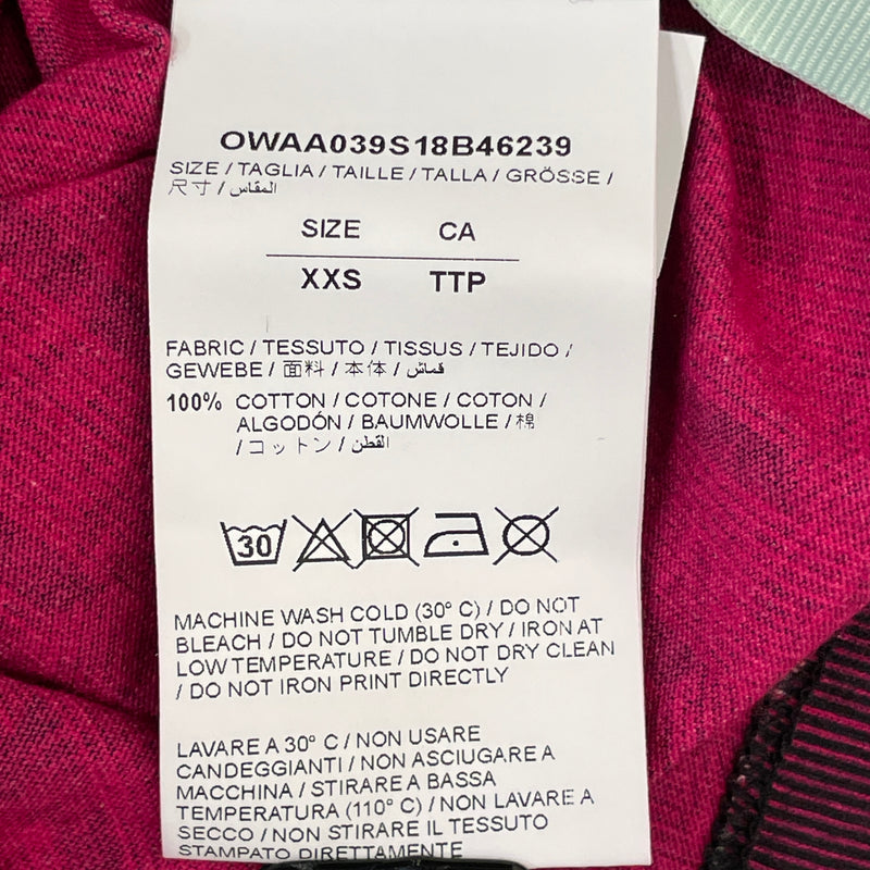 OFF-WHITE/SS Shirt/XXS/All Over Print/Polyester/PNK/
