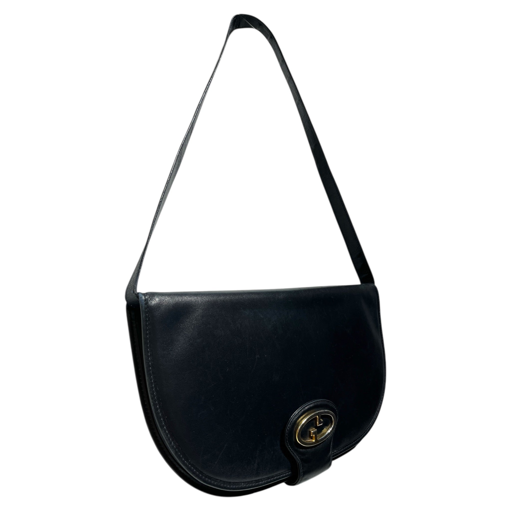 GUCCI/Hand Bag/Leather/BLK/1970S GUCCI view 3