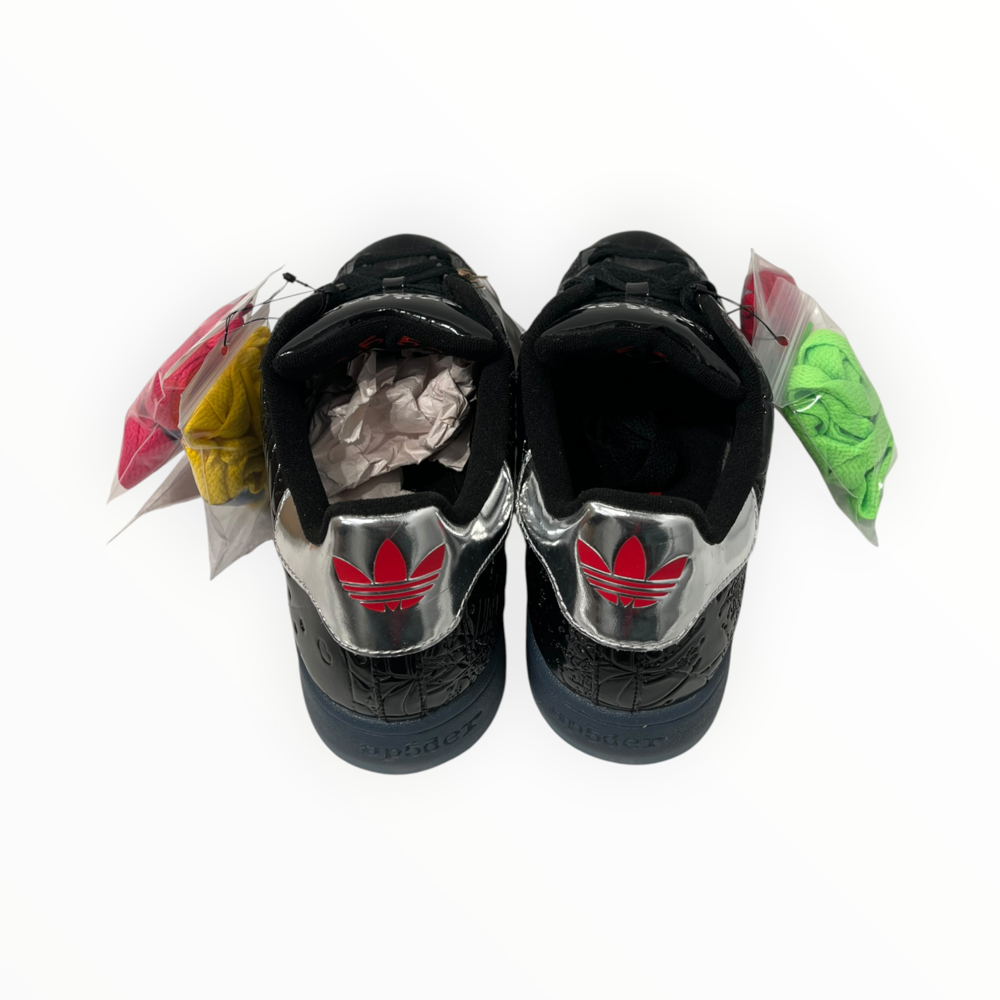 Sp5der/adidas/Low-Sneakers/US 12/BLK/blk patent leather view 3