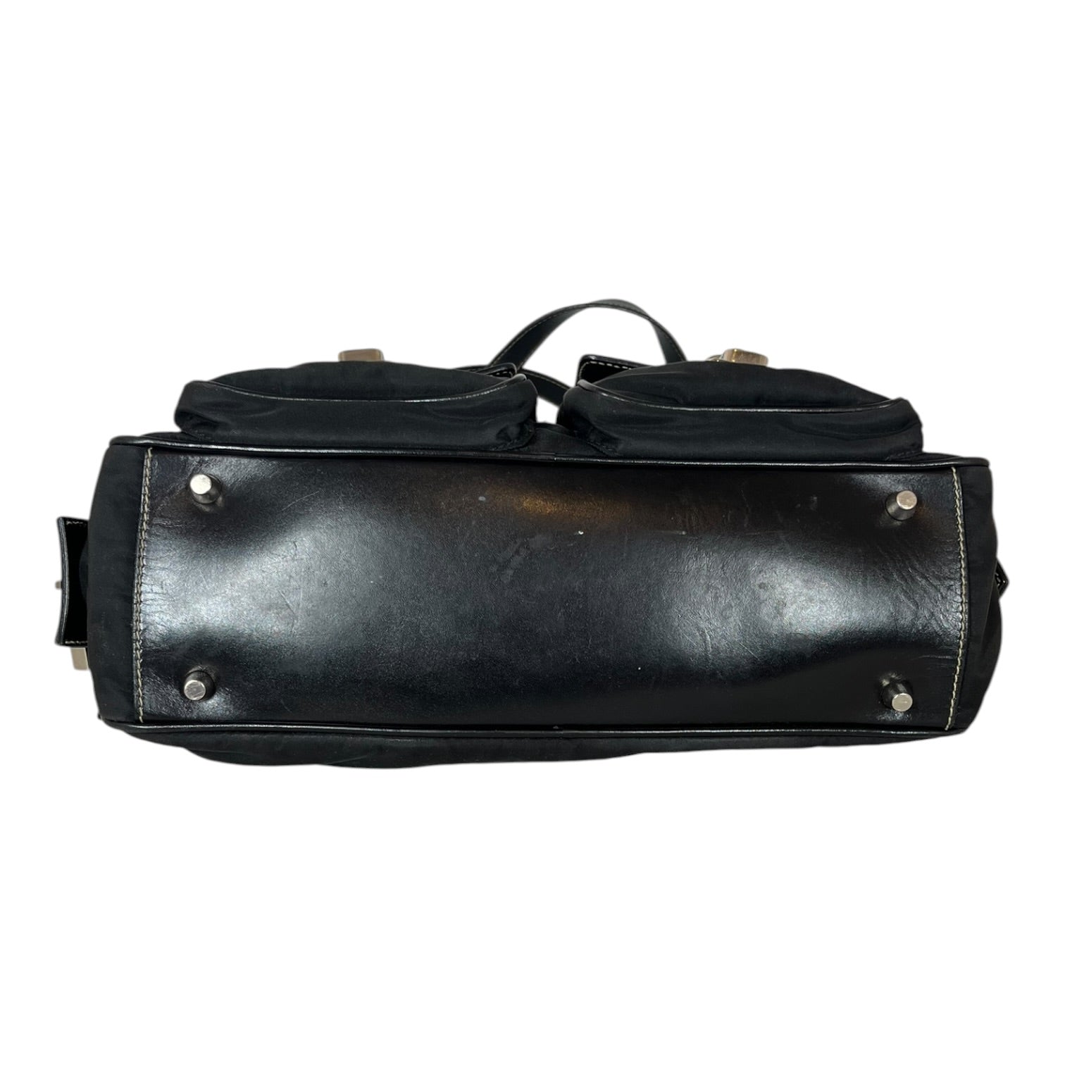 PRADA/Hand Bag/Nylon/BLK/Vintage Tessuto Shoulder Bag view 7
