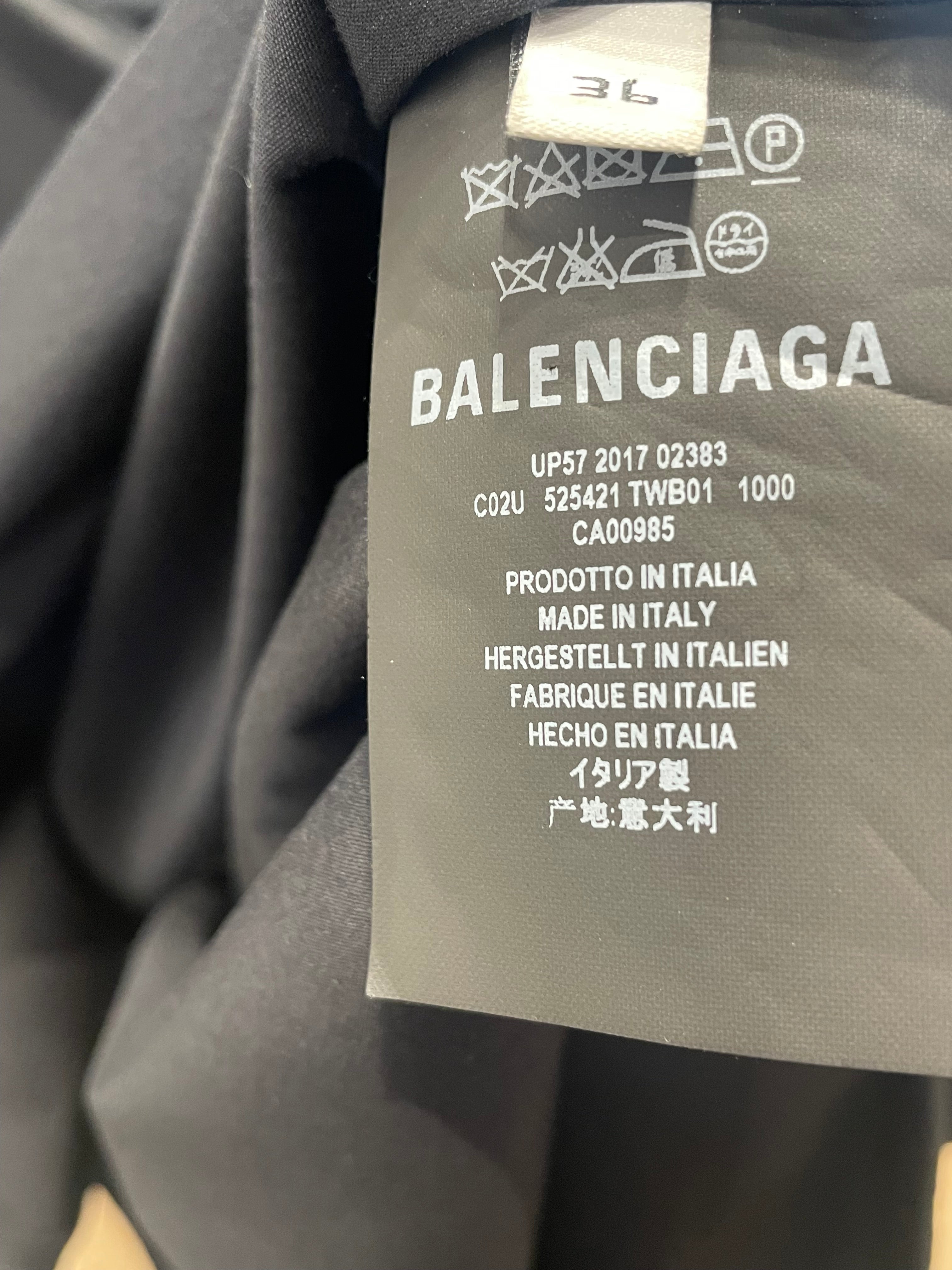 BALENCIAGA/LS Shirt/36/Cotton/BLK/ view 4