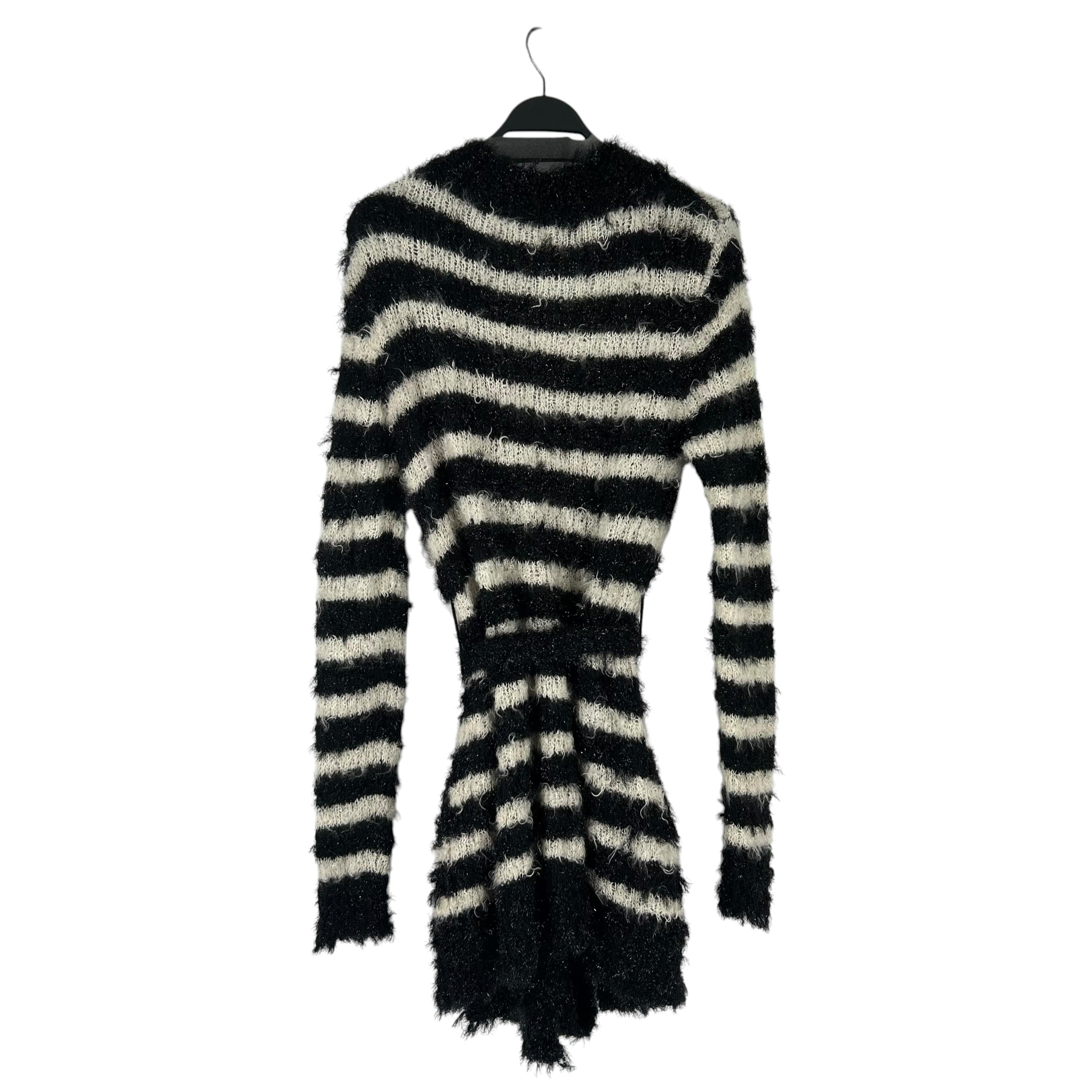 BALMAIN/Cardigan/38/Stripe/Wool/WHT/STRIPED B&W KN000KC29 view 2