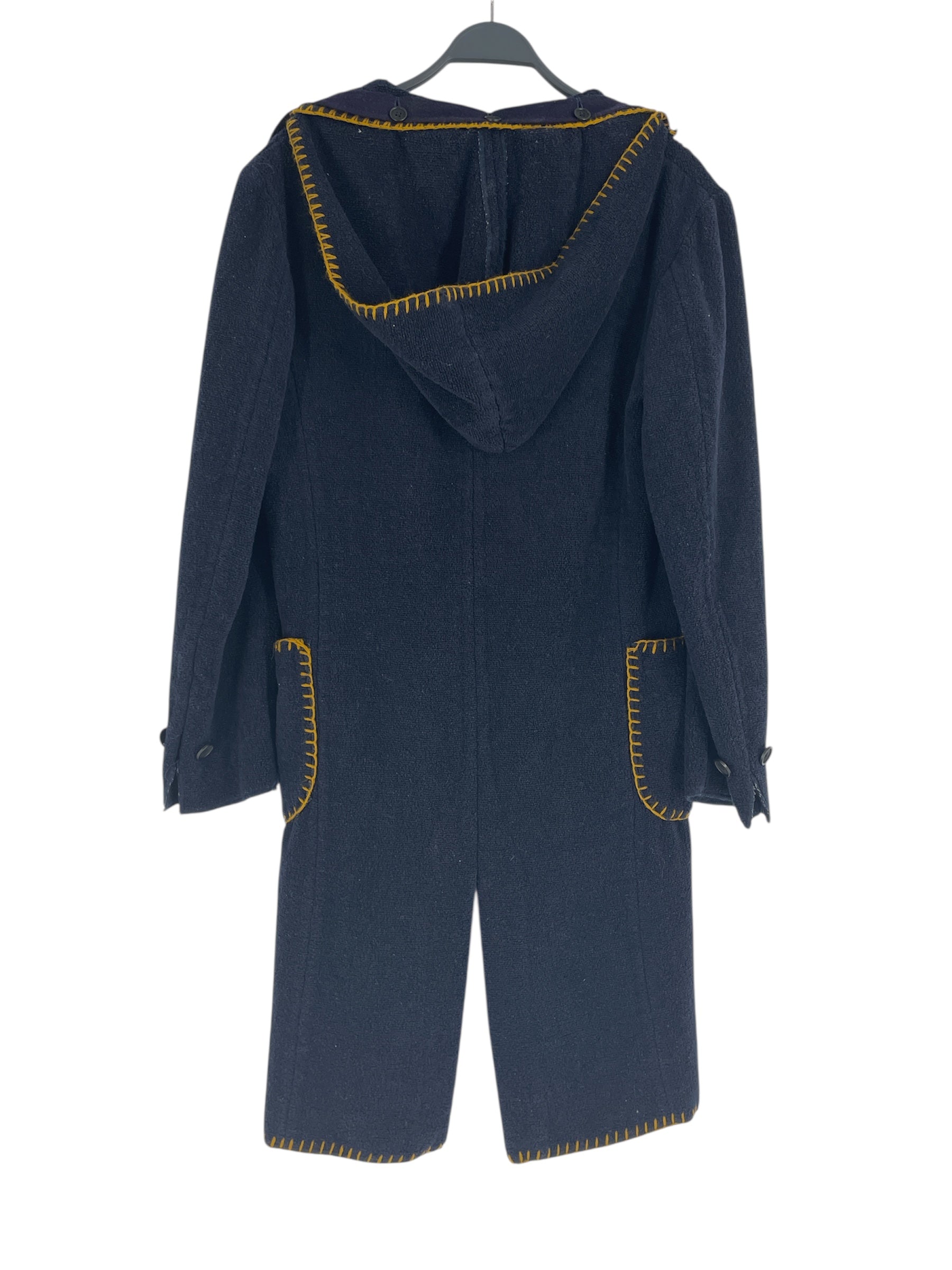 YOHJI YAMAMOTO/Jacket/2/Cotton/NVY/ROBE/ YELLOW STICHING/ LAYERS view 2