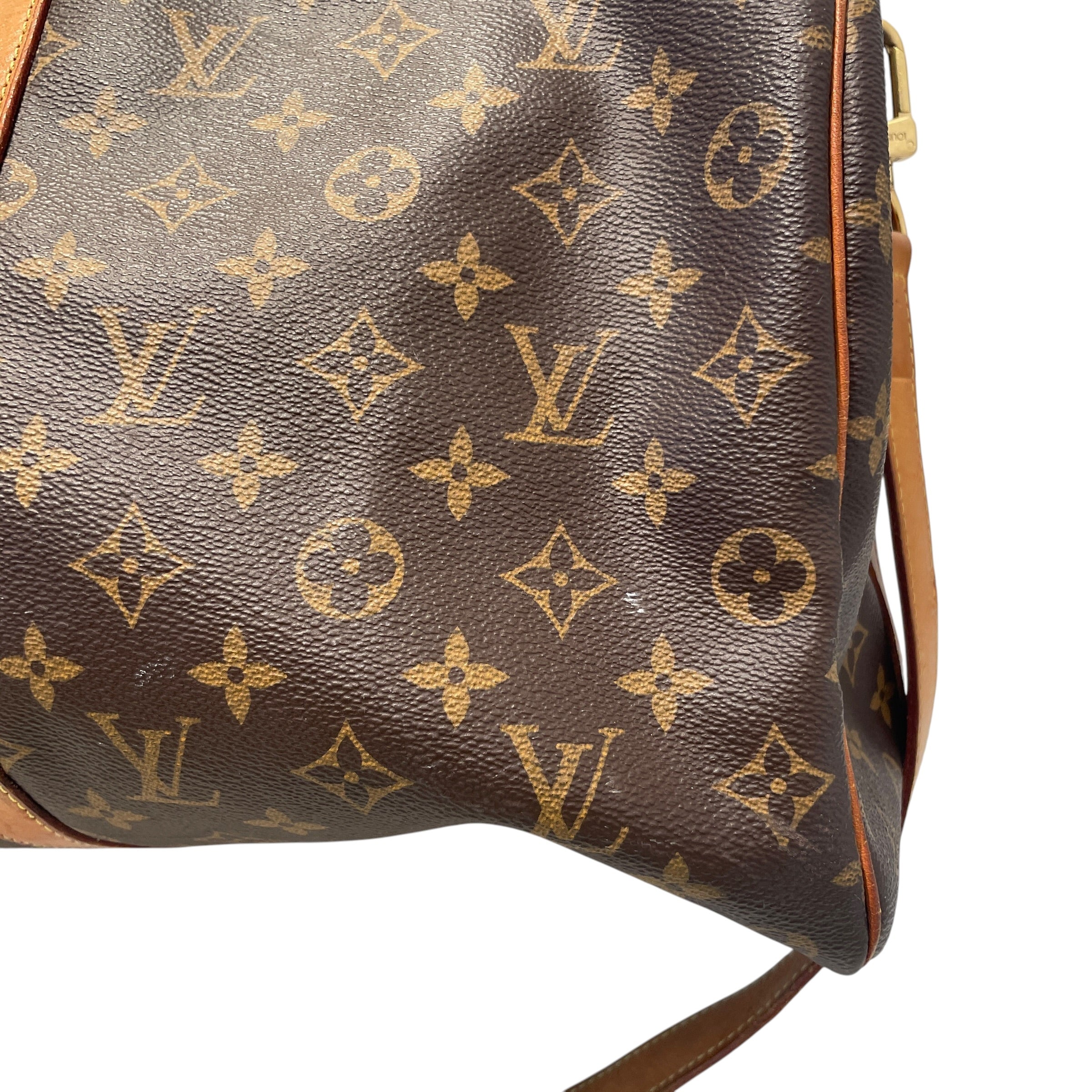 LOUIS VUITTON/Luggage/Monogram/Leather/BRW/Keepall view 5