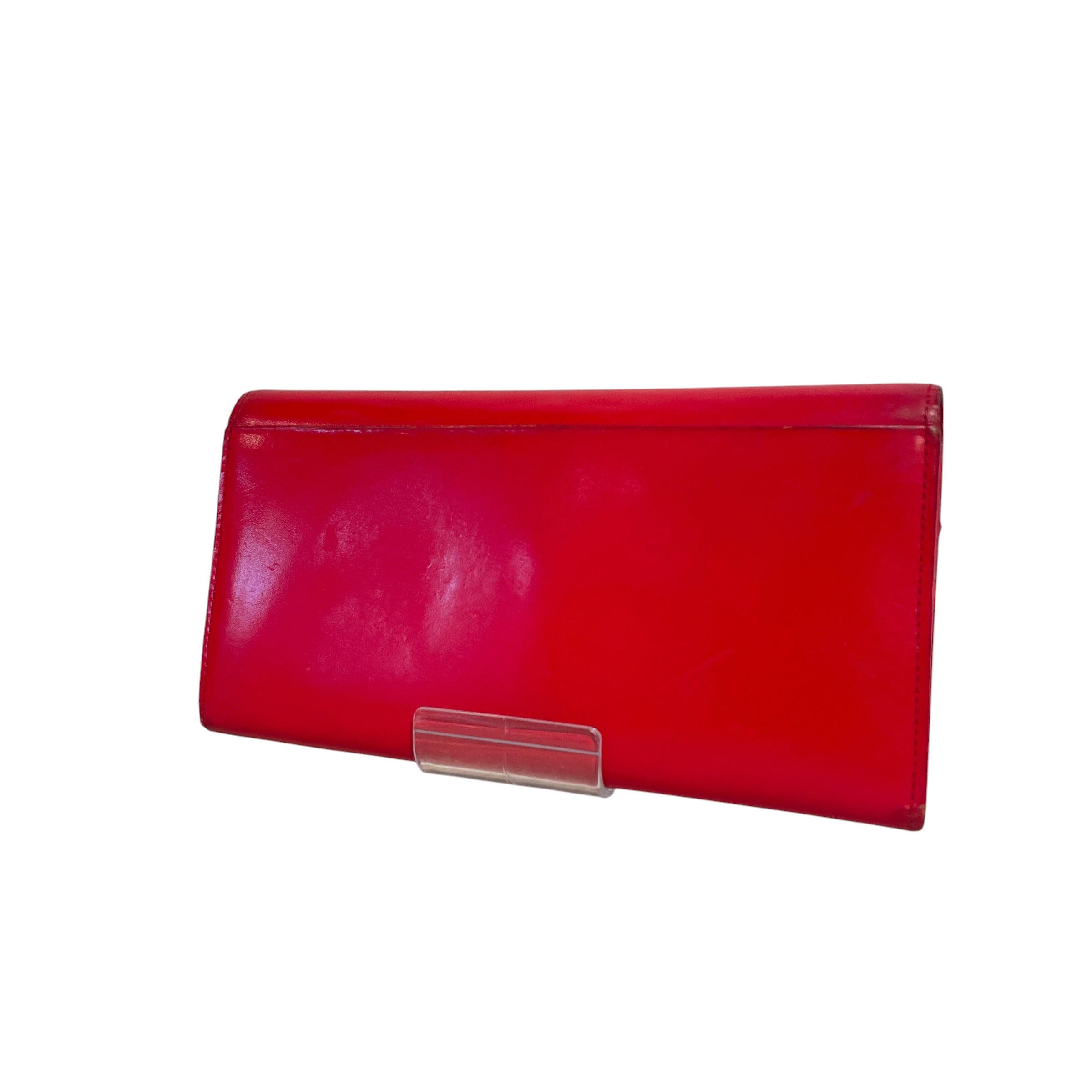 YVES SAINT LAURENT/Long Wallet/Leather/RED/L's/Heart Clasp Wallet view 2