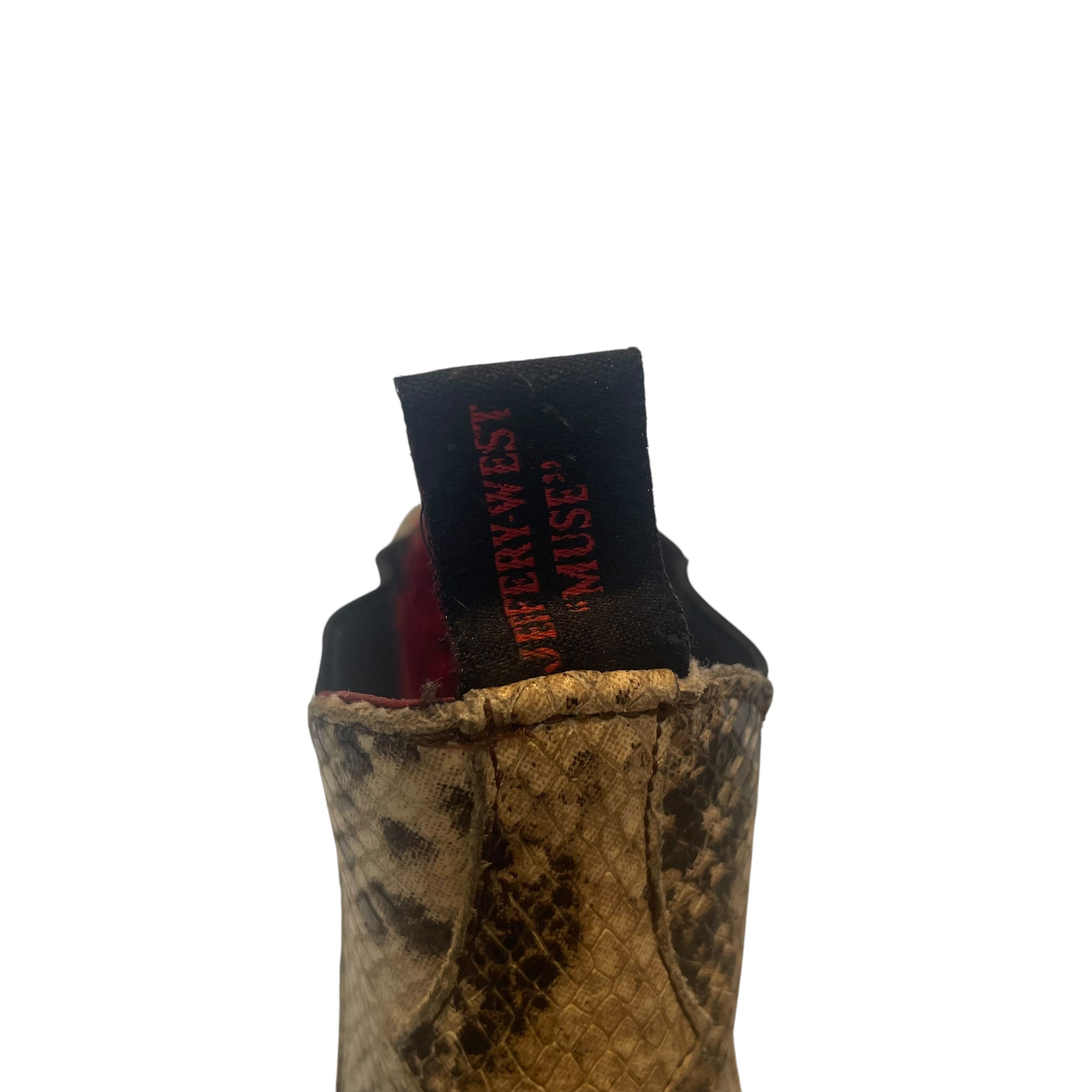 jeffrey west /Cowboy Boots/US 7/Animal Pattern/Leather/MLT/snakeskin/skull view 4