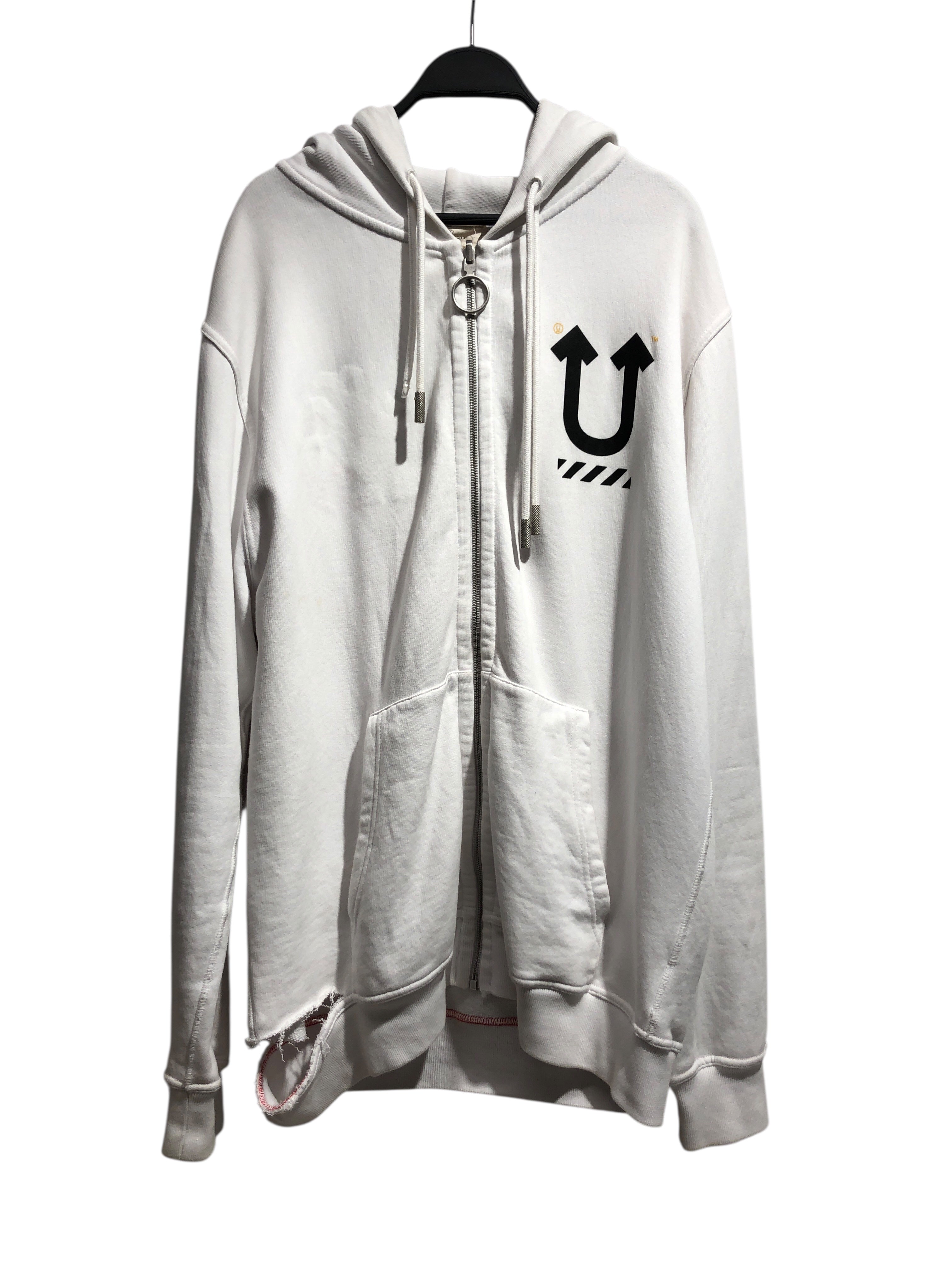 OFF-WHITE/UNDERCOVER/Zip Up Hoodie/L/Graphic/Cotton/WHT/REVERSABLE - SKELETON GRAPHIC view 1