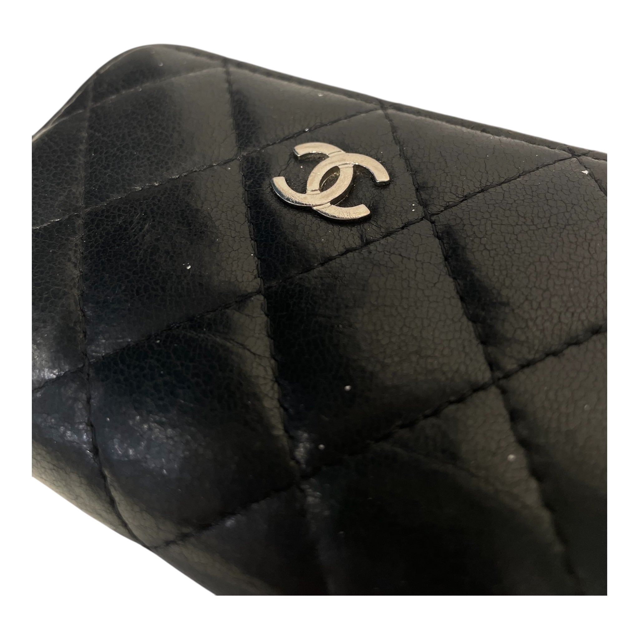 CHANEL/Wallet/Leather/BLK/Lambskin zip wallet view 5