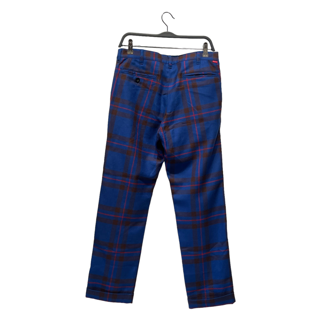 Supreme/COMME des GARCONS SHIRT/Straight Pants/30/Wool/BLU/Plaid/red s –  2nd STREET USA