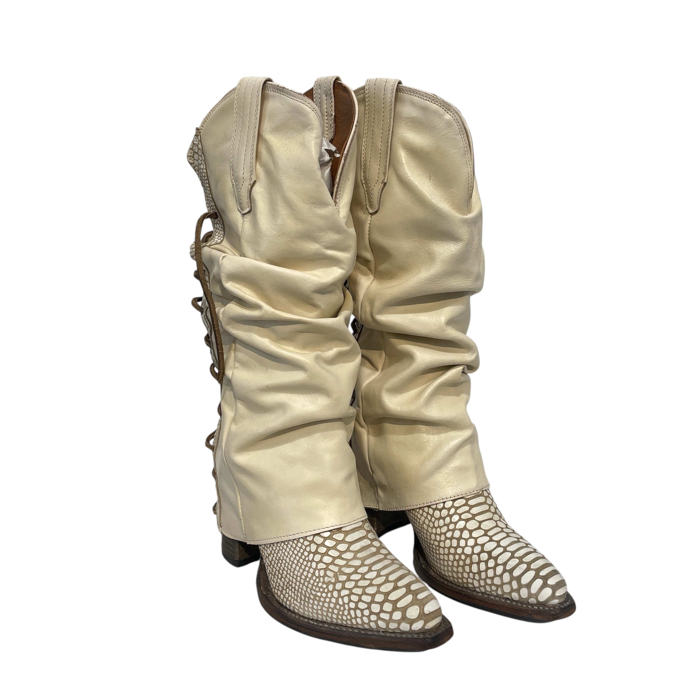 Freebird by Steven/Western Boots/US 8/Animal Pattern/Leather/BEG/Jules Snake Boot view 1