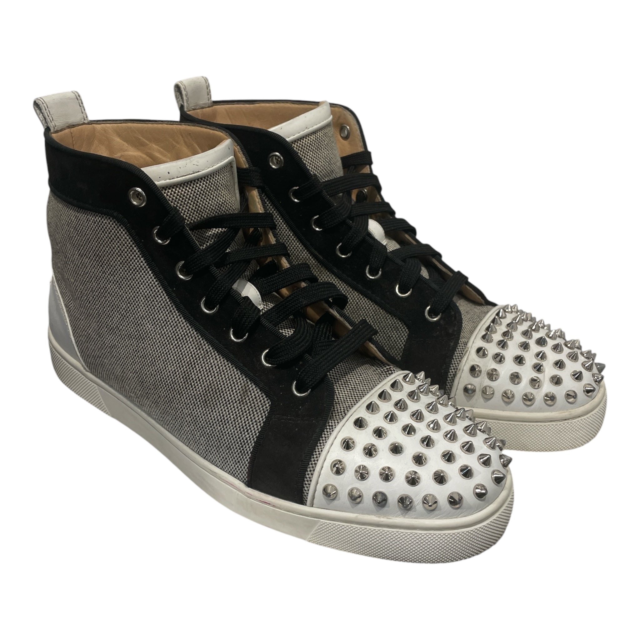 Christian Louboutin/Hi-Sneakers/EU 43/Cotton/SLV/ORLATO SPIKE SNEAKER view 1