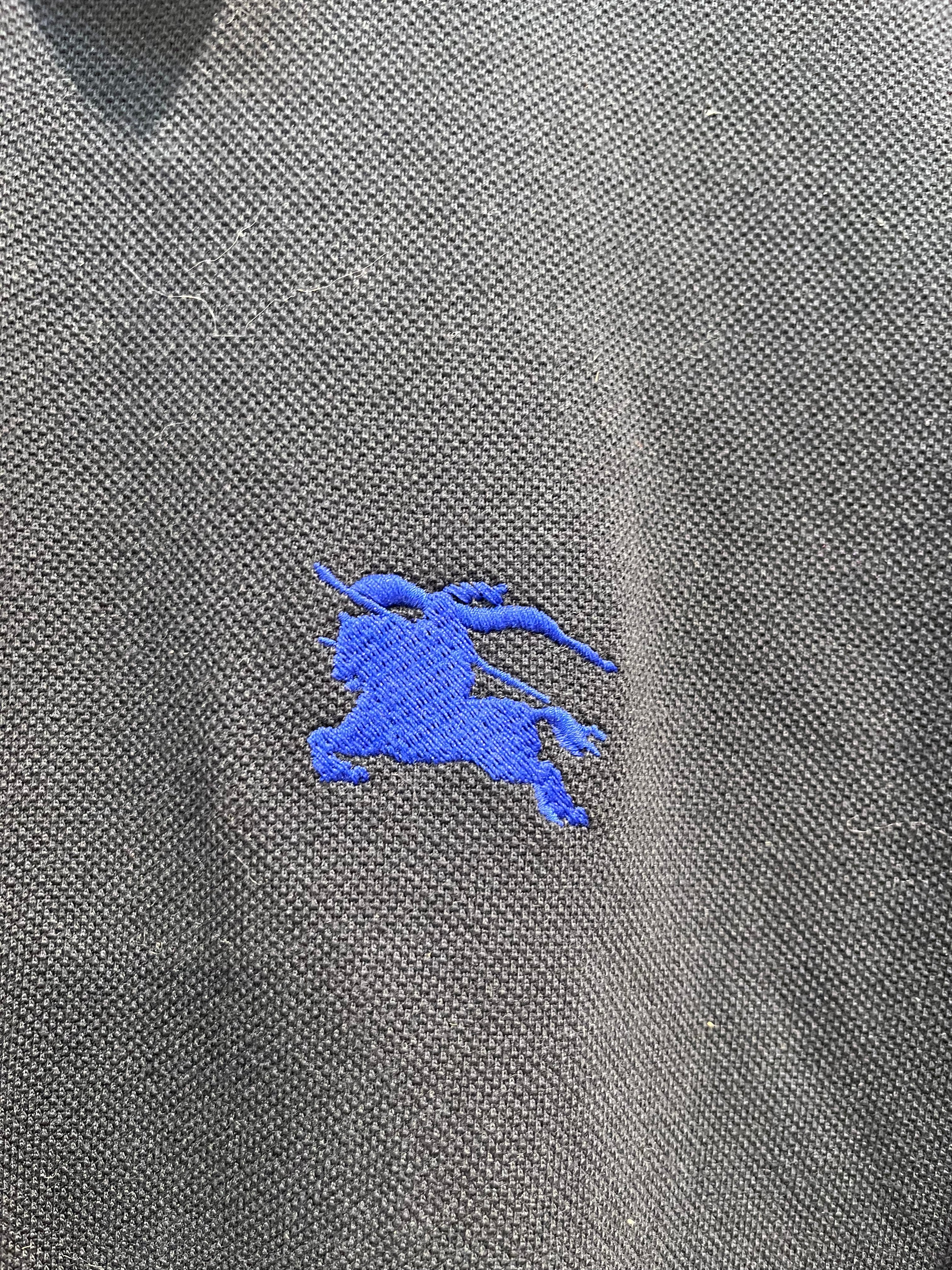 BURBERRY/Polo Shirt/XL/Cotton/BLK/BLUE LOGO CHEST view 7