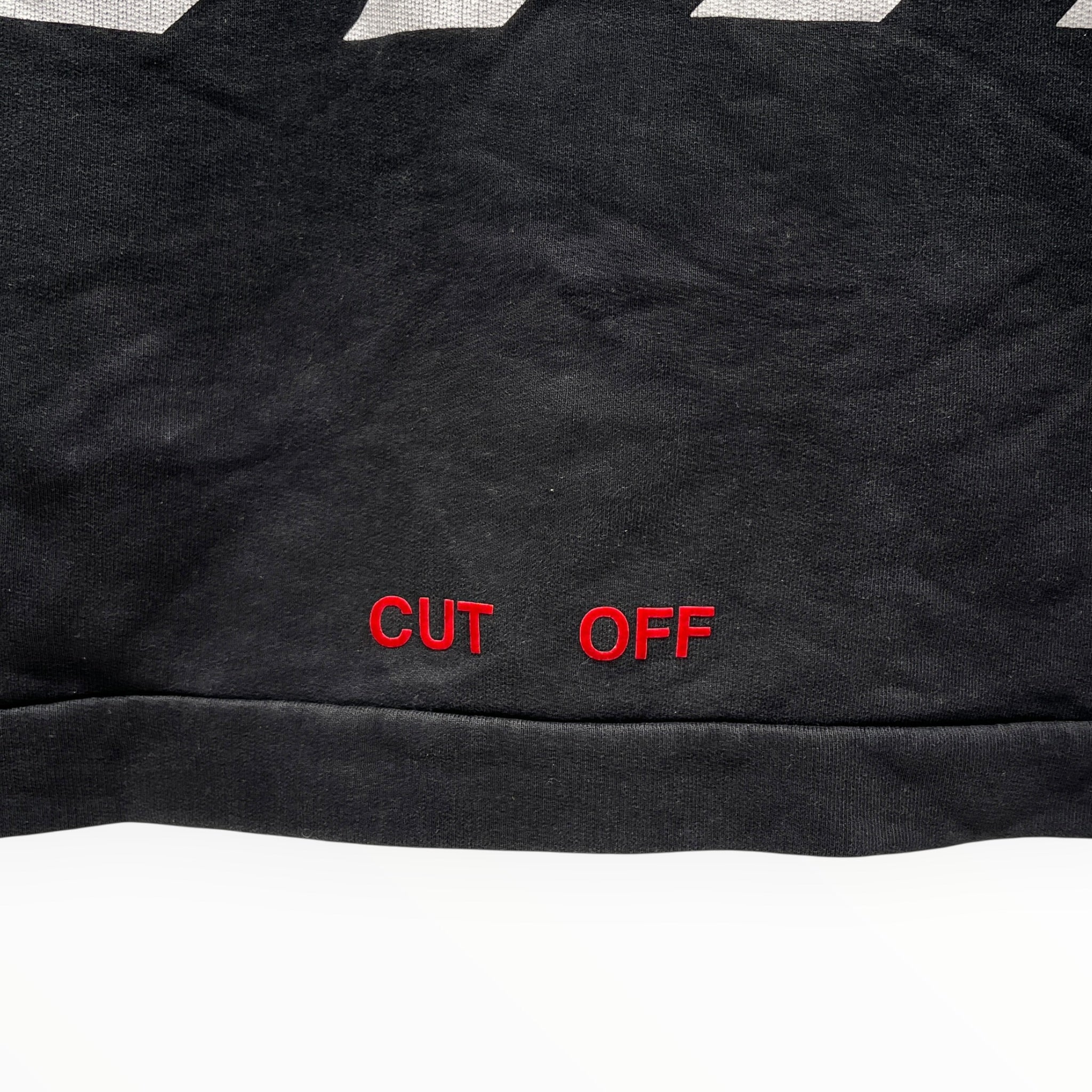 OFF-WHITE/Hoodie/S/Graphic/Cotton/BLK/Pullover/NEBRASKA CUT OFF DIAGONAL view 5