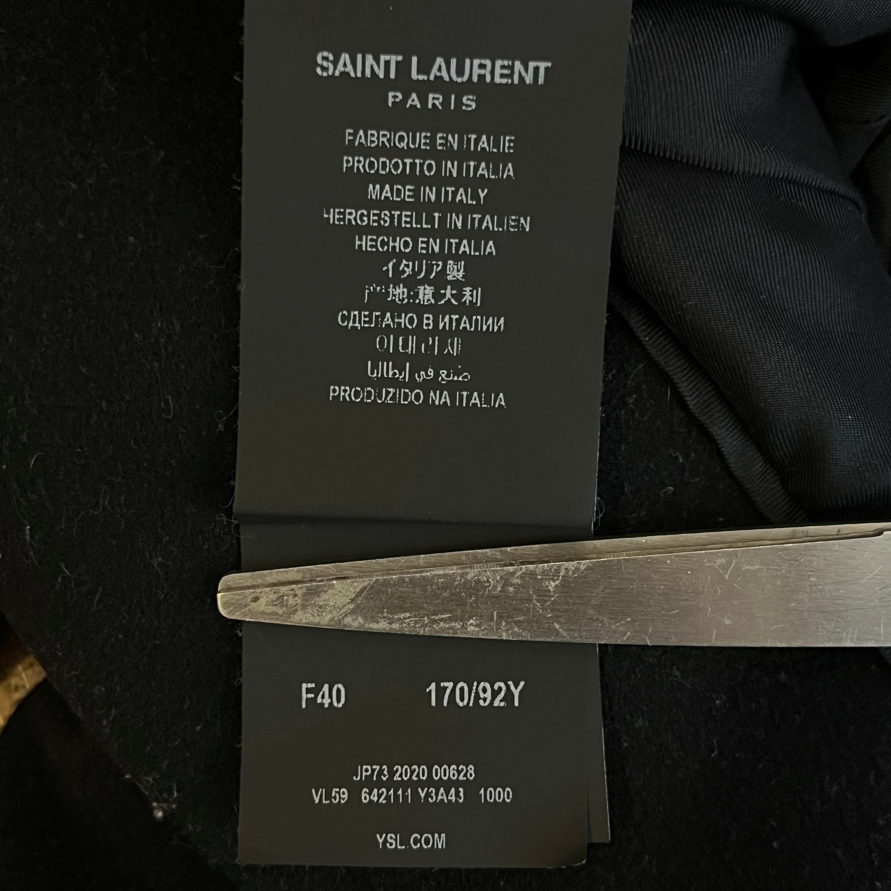 SAINT LAURENT/Jacket/40/Wool/BLK/cropped blazer view 4
