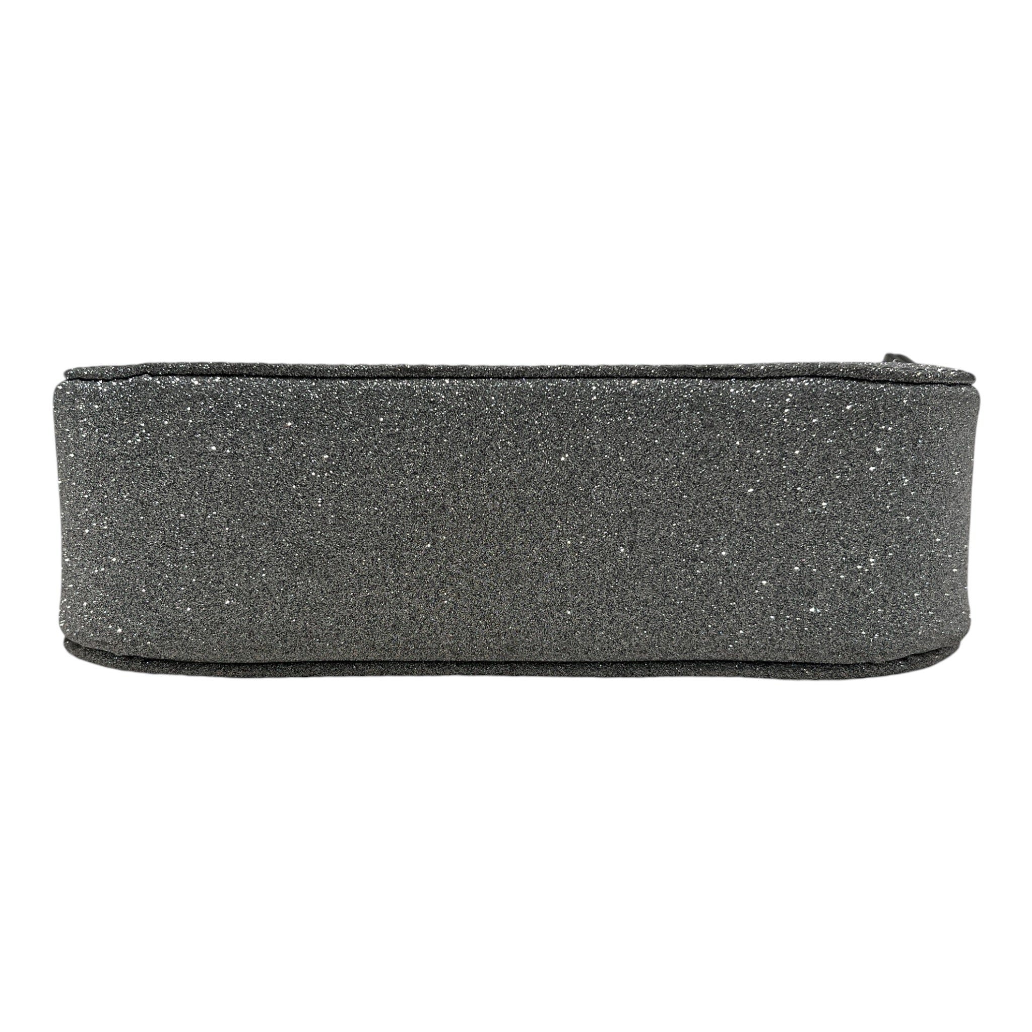 BALENCIAGA/Cross Body Bag/Leather/SLV/glitter silver view 3