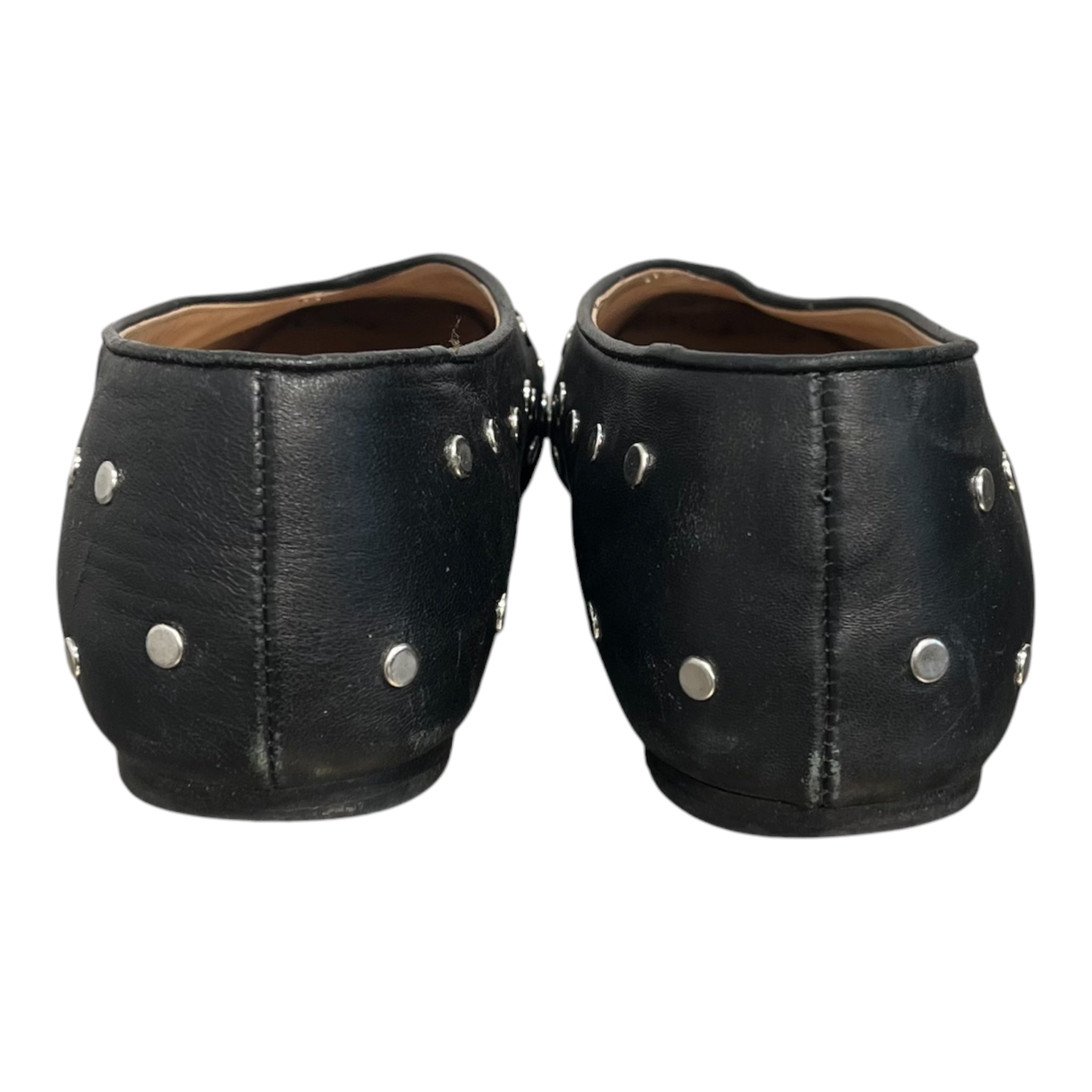 LE MONDE/Flat Shoes/EU 37/Polka dot/Leather/BLK/SILVER STUD CIRCLES view 3