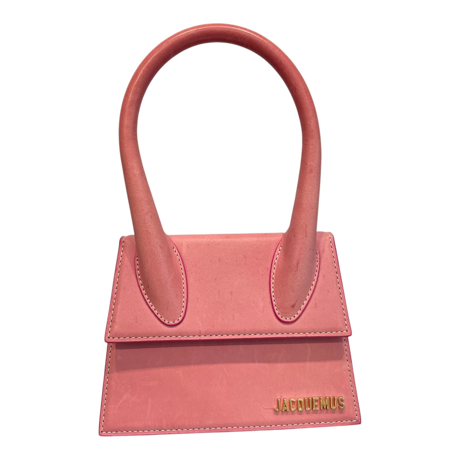 JACQUEMUS/Hand Bag/Leather/PNK/GOLD LOGO TOP HANDLE view 1