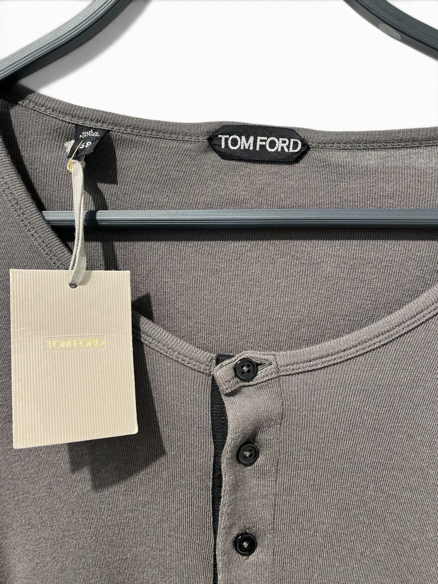 TOM FORD/Henleyneck CS/58/Cotton/GRY/Reversible/ view 4