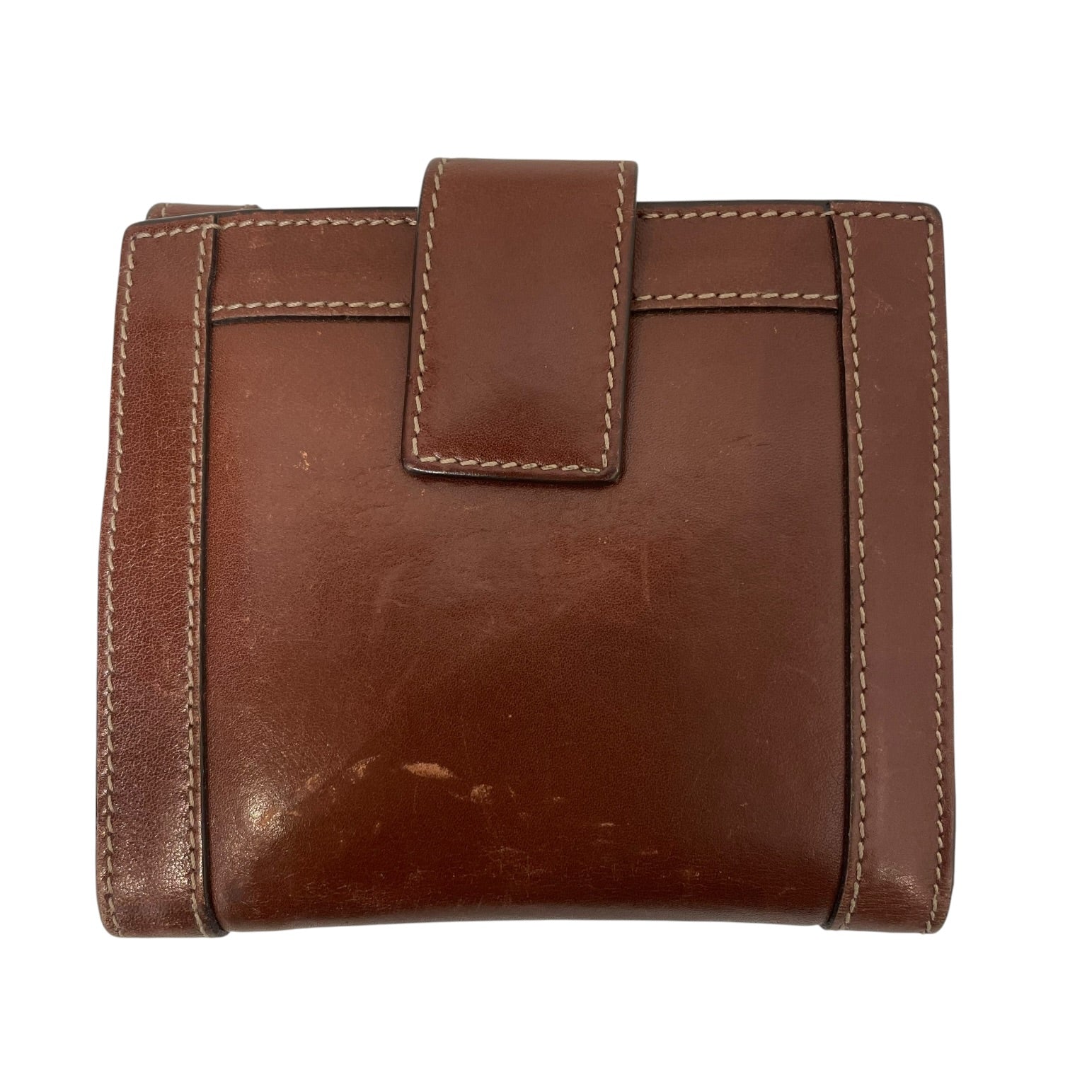 GUCCI/Bifold Wallet/Leather/BRW/SMALL WALLET GOLD DETAIL view 2