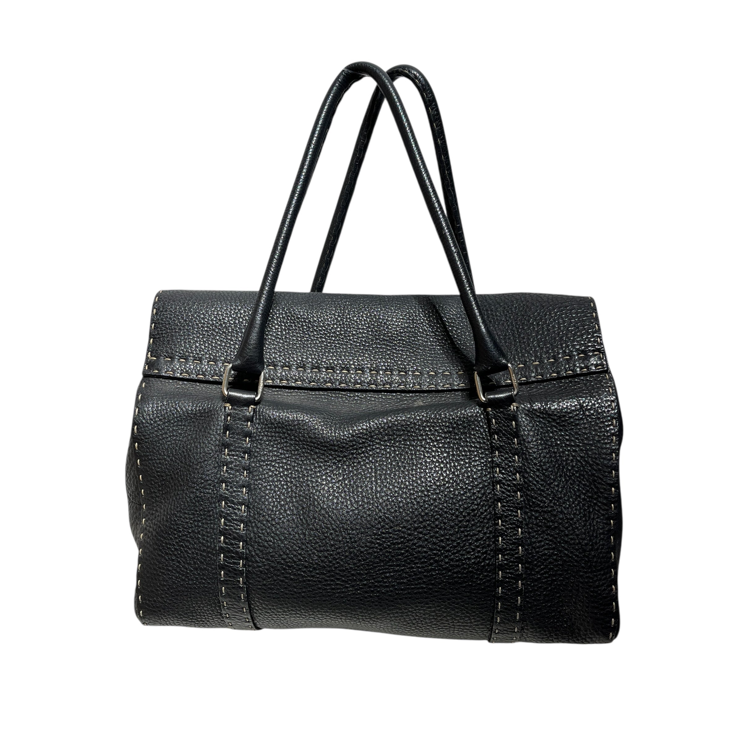 FENDI/Hand Bag/Leather/BLK/Sellerina Linda Large view 2