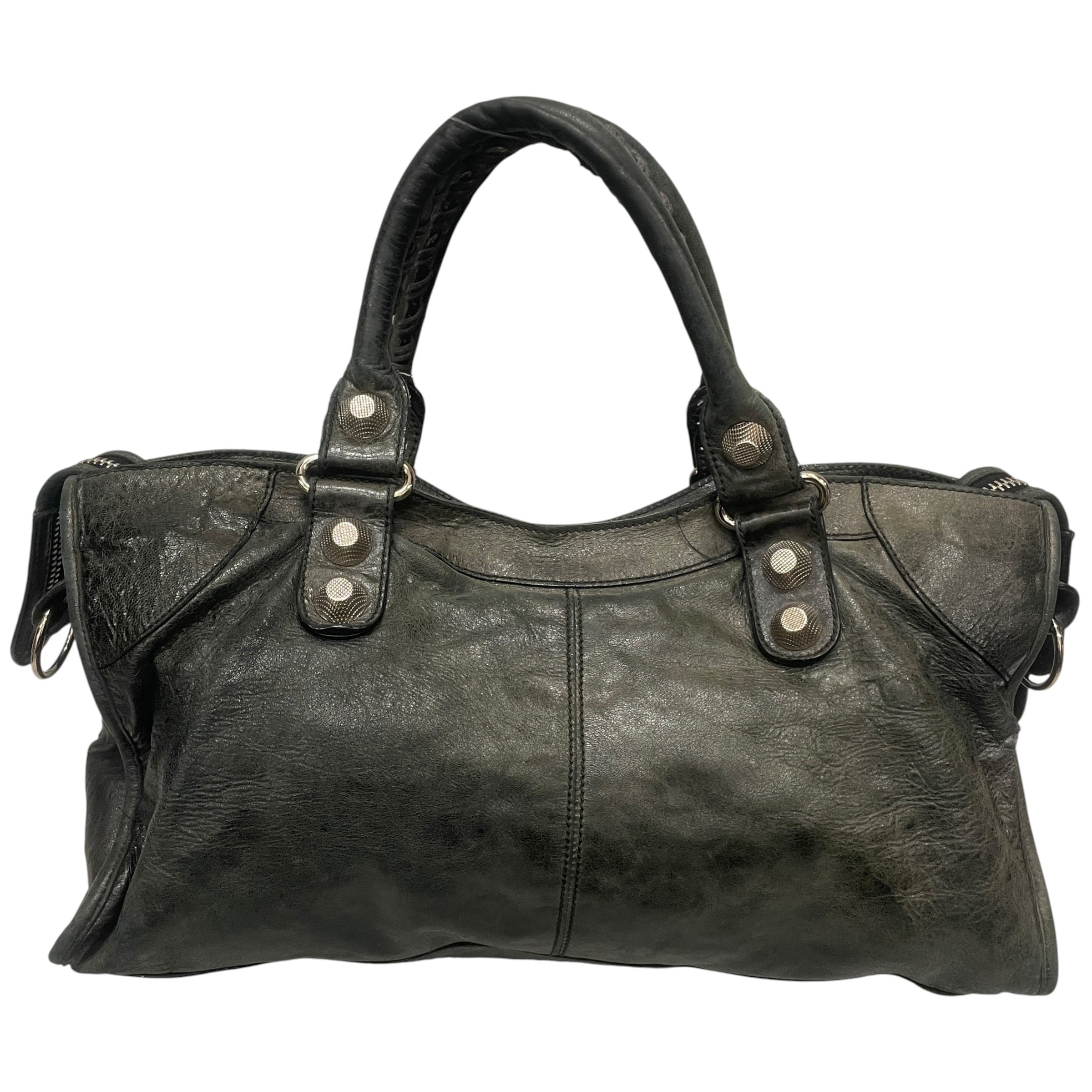 BALENCIAGA/Hand Bag/Lambskin/BLK/CITY BAG/MOTORCYCLE/LAMBSKIN view 2