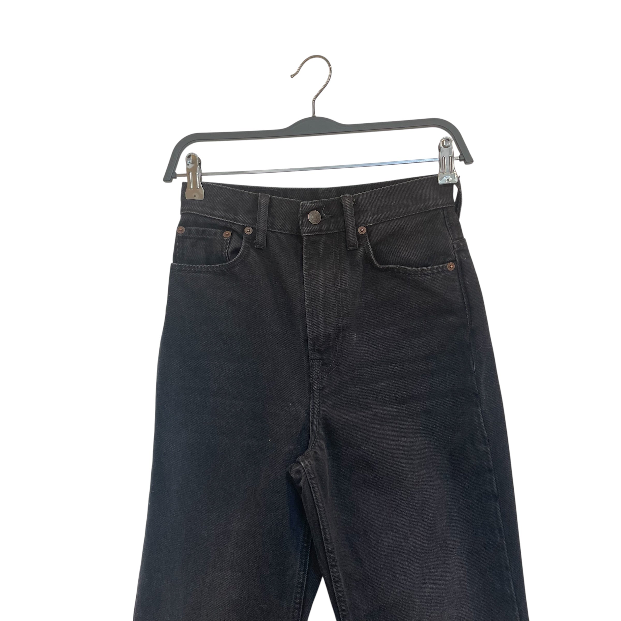 Acne Studios/Straight Pants/27/Denim/BLK/1990s Washed Out Black Denim view 4
