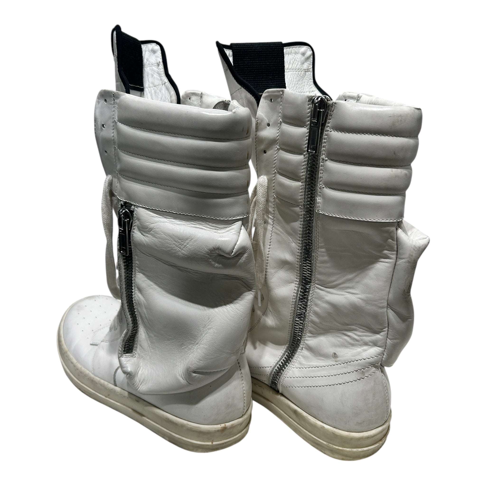 Rick Owens/Hi-Sneakers/EU 43/Leather/WHT/CARGO BASKET view 4