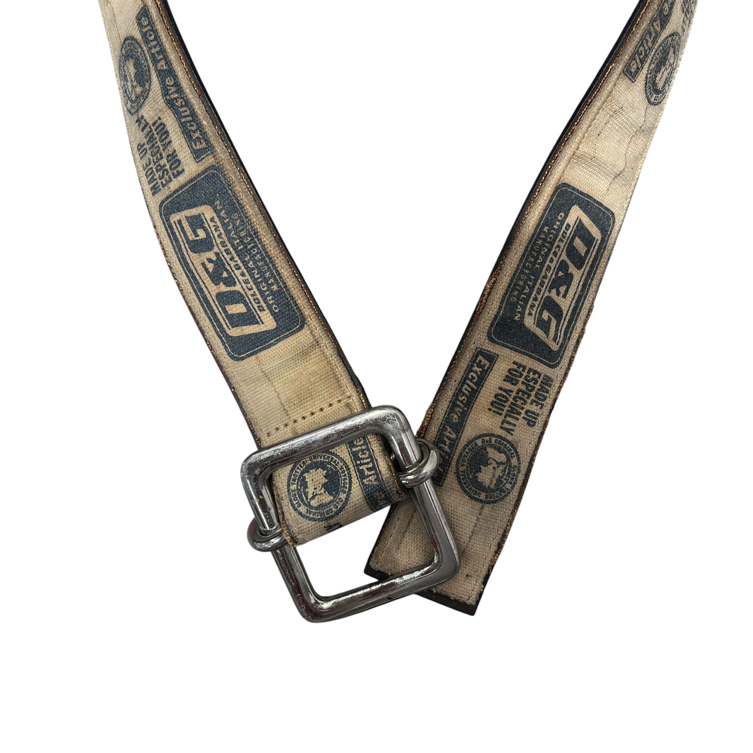 DOLCE&GABBANA/Belt/Graphic/Leather/BEG/L's/VINTAGE PRINTED GRAPHIC LOGO view 2