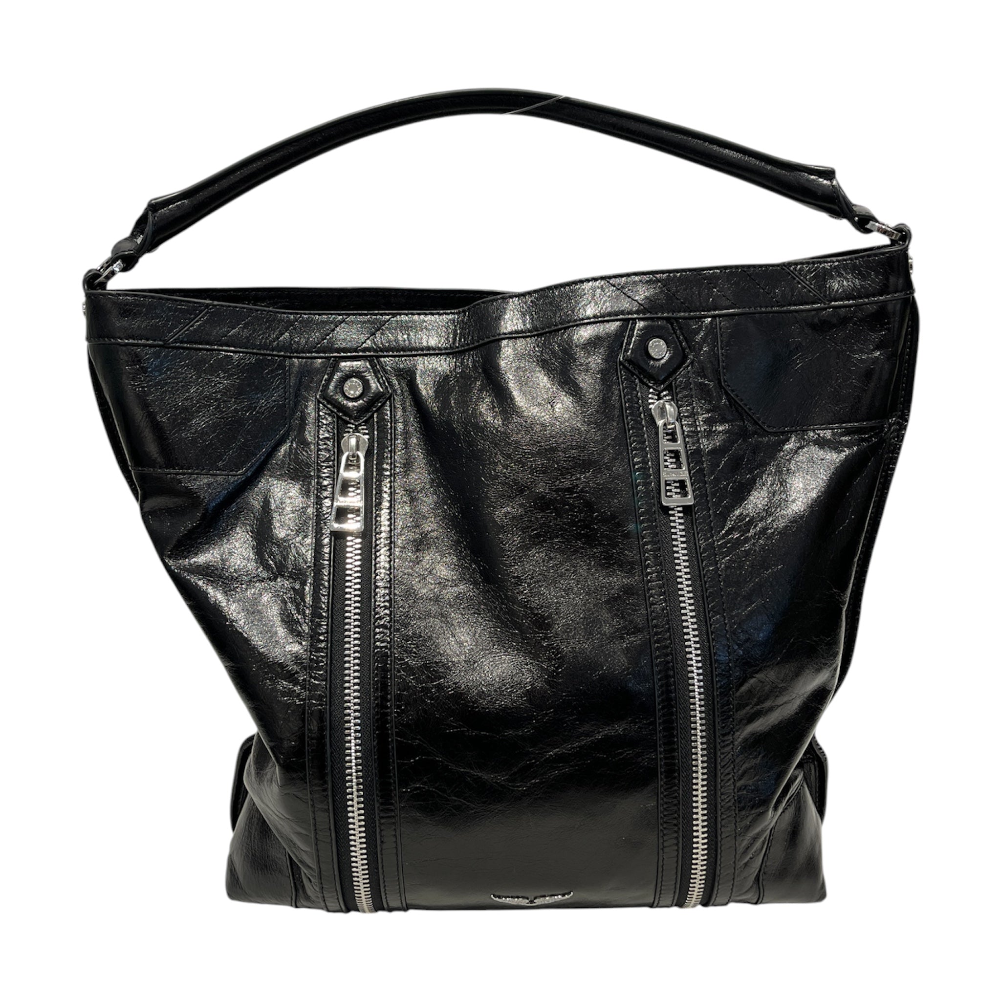 Zadig&Voltaire/Bag/hobo bag 2zip crinkle leather view 1