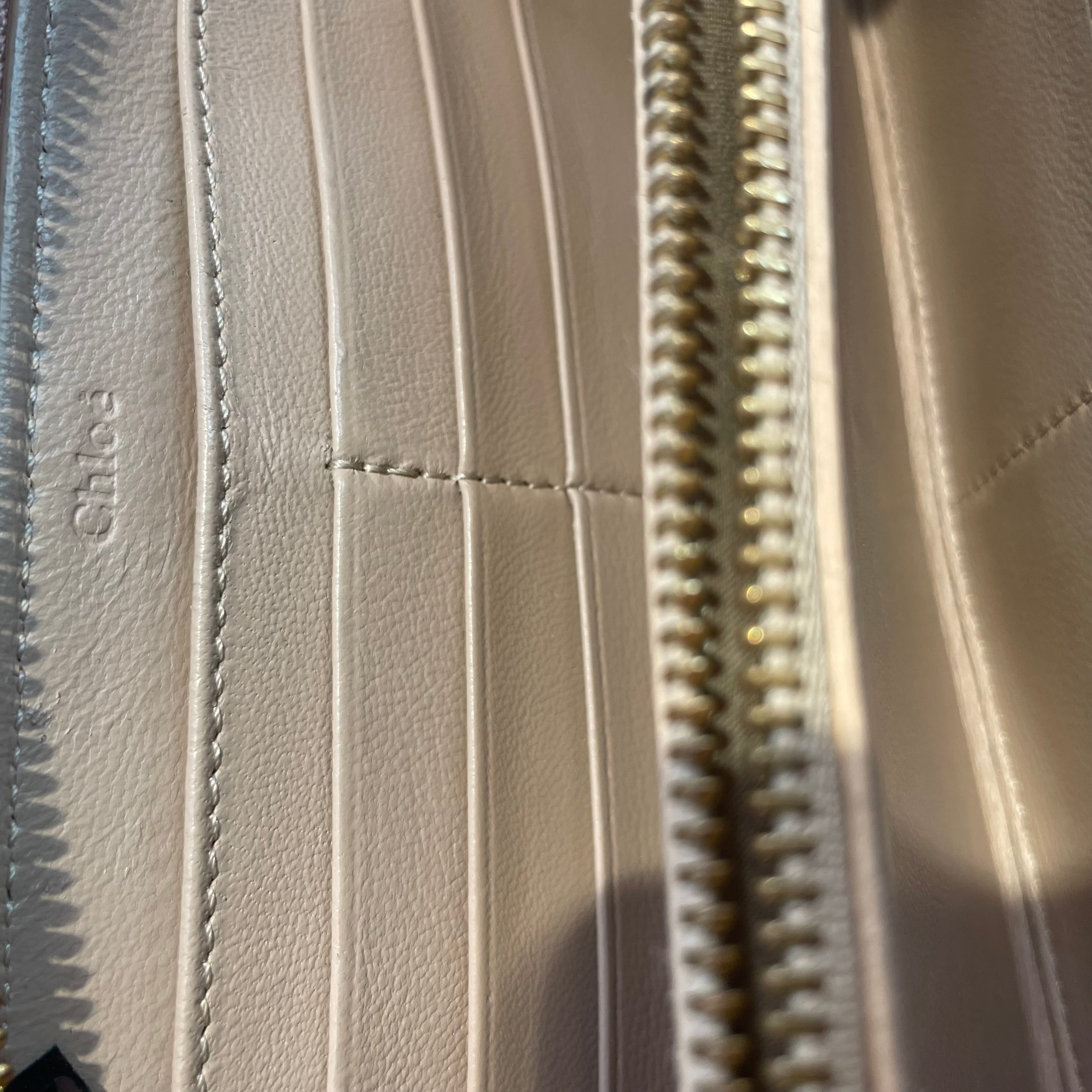 Chloe/Long Wallet/Leather/BEG/drew leather view 4