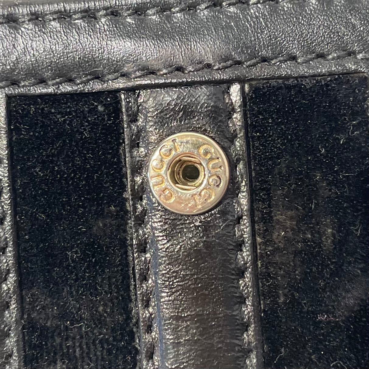 GUCCI/Wallet/Monogram/Leather/BLK/ view 5