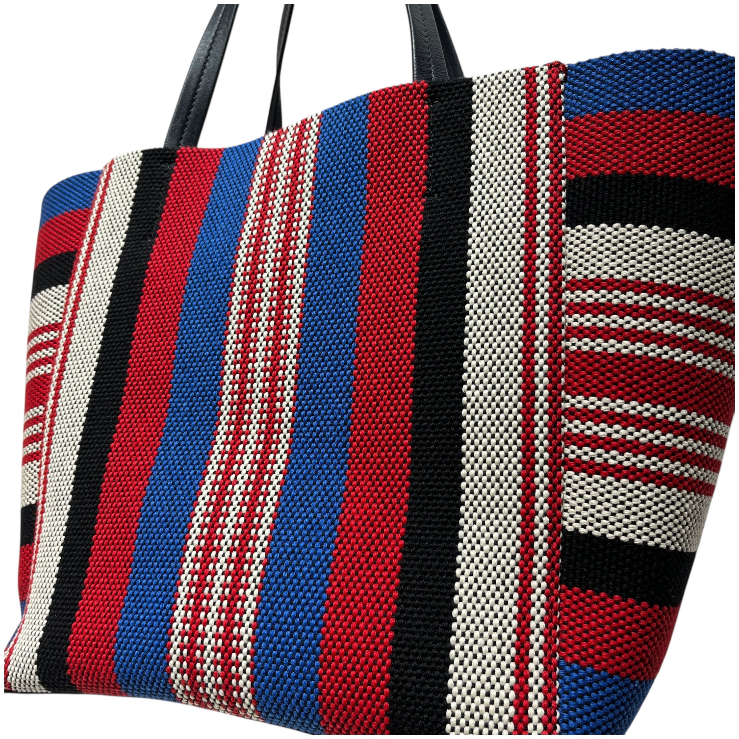 CELINE/Tote Bag/Stripe/Cotton/RED/ view 3