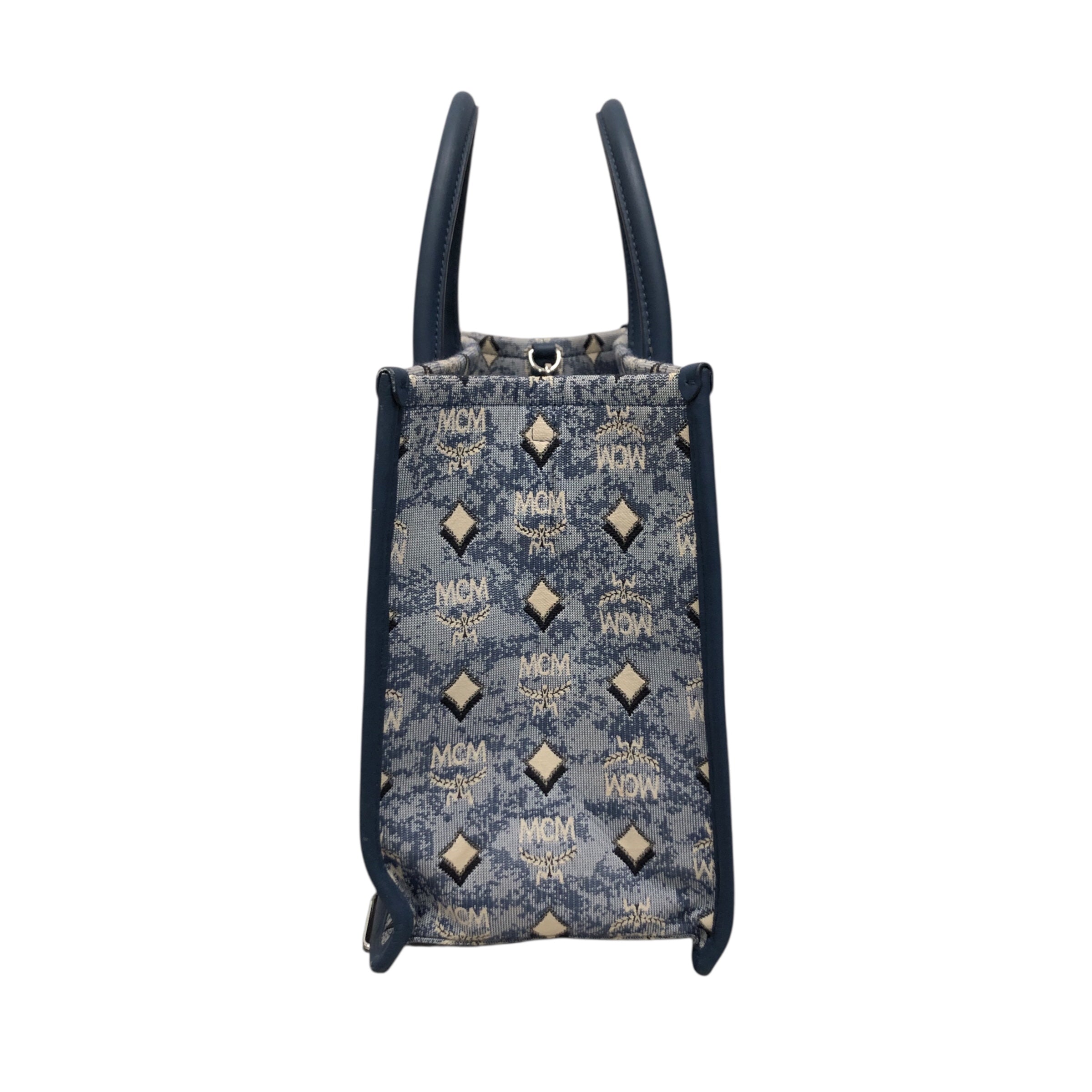 MCM/Tote Bag/Cotton/BLU/Munchen Denim Tote view 3
