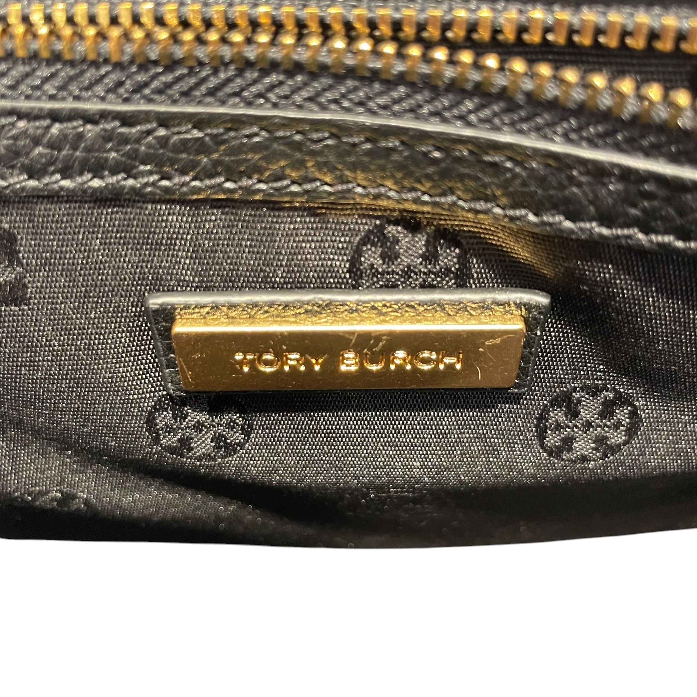 TORY BURCH/Cross Body Bag/Leather/BLK/britten flap over view 5