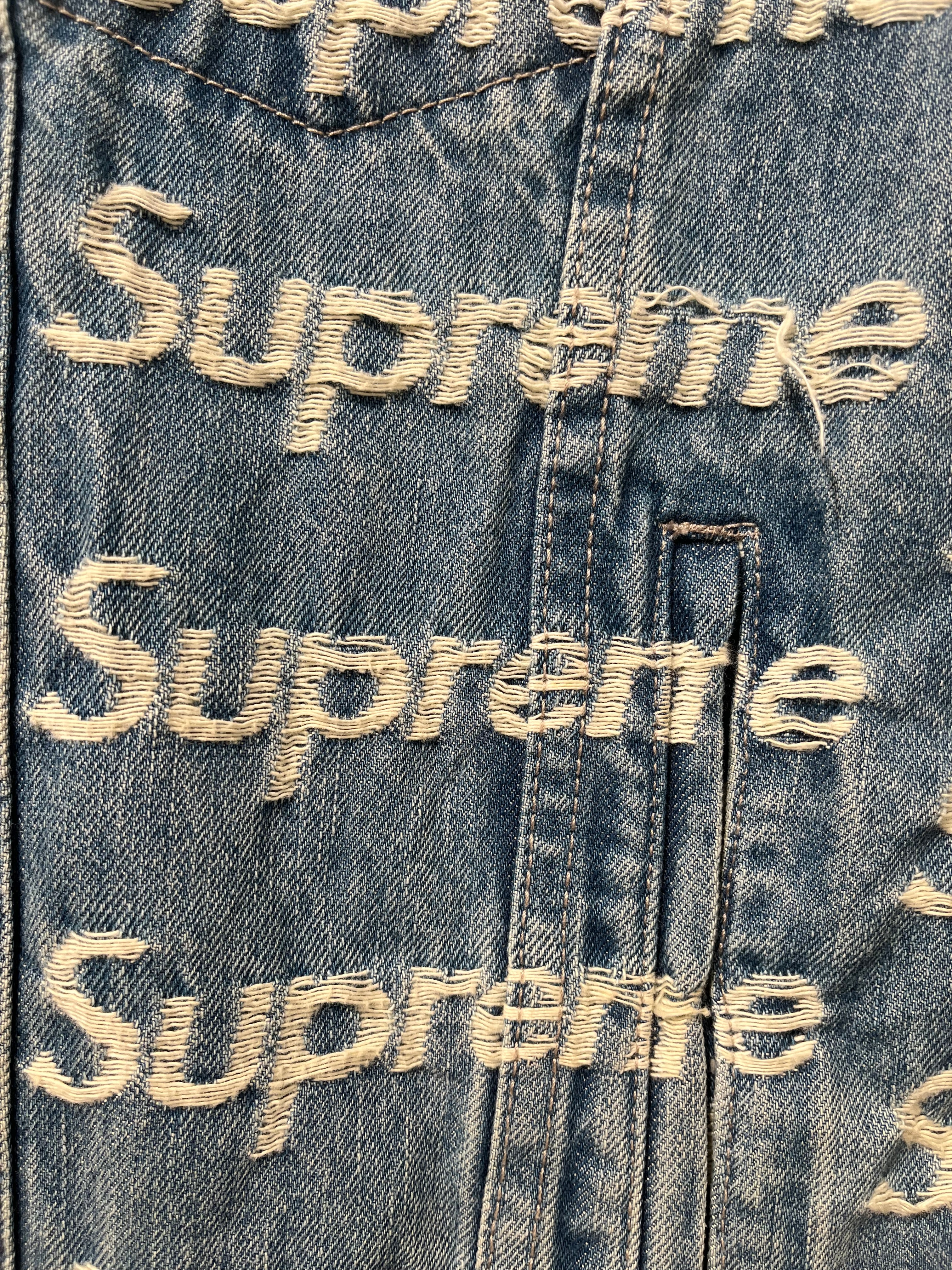Supreme/Denim Jkt/L/Cotton/BLU/LOGO PRINT DENIM TRUCKER view 6
