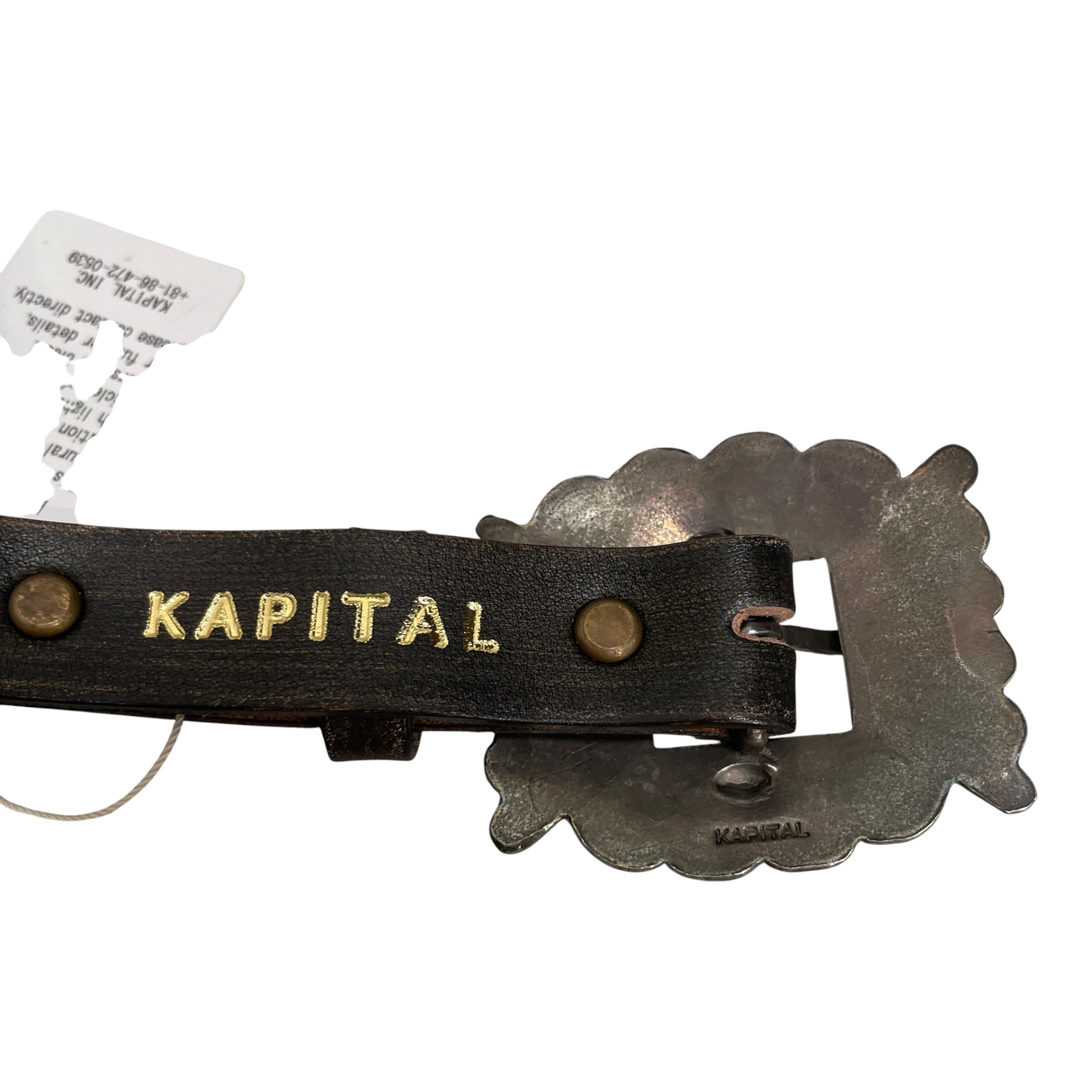 KAPITAL/Belt/Leather/BRW/M's/PUEBLO BUCKLE BELT view 3