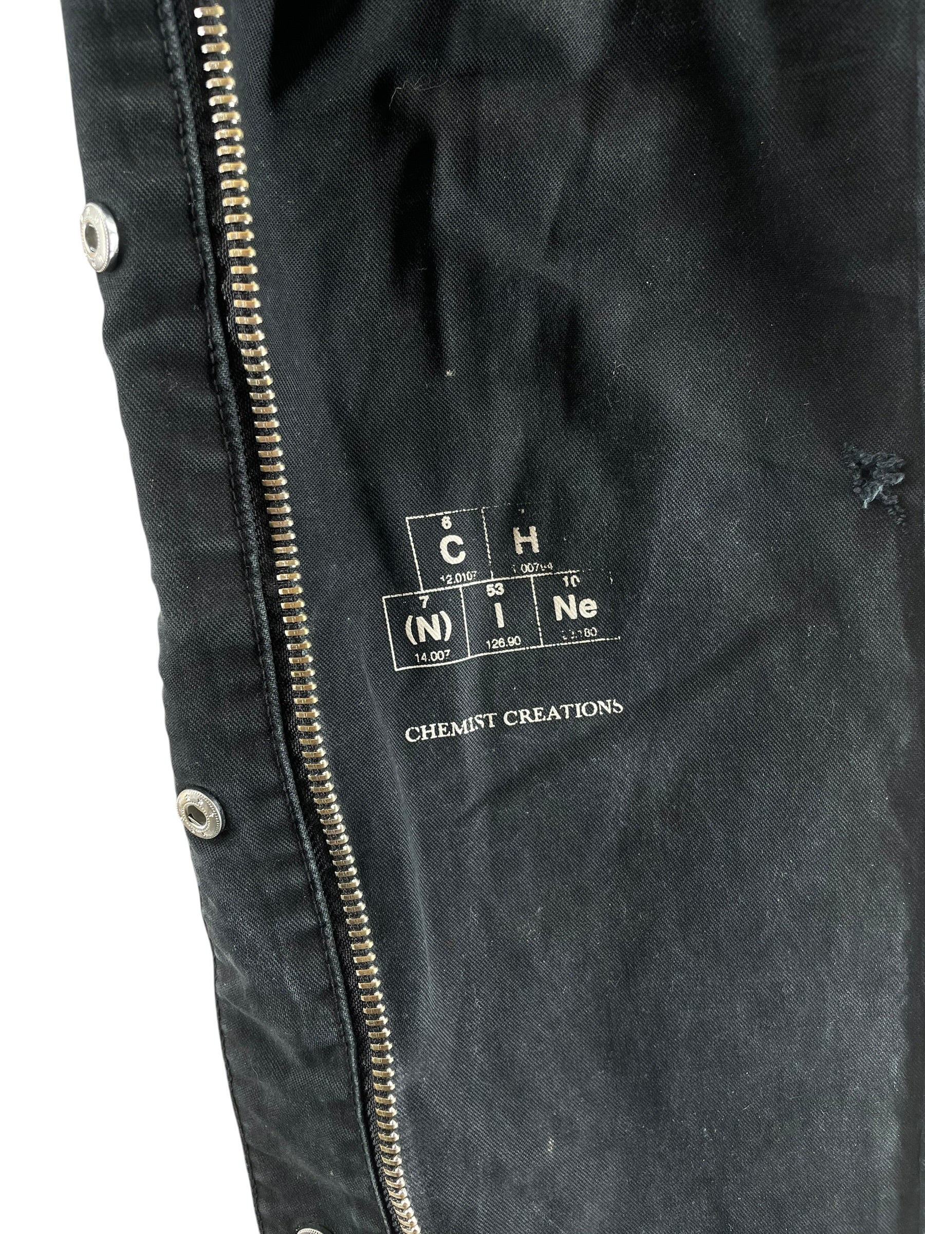 NUMBER (N)INE/C2H4 LA/Skinny Pants/32/Cotton/BLK/ELEMENT GRAPHIC BONDAGE STRAPS view 4