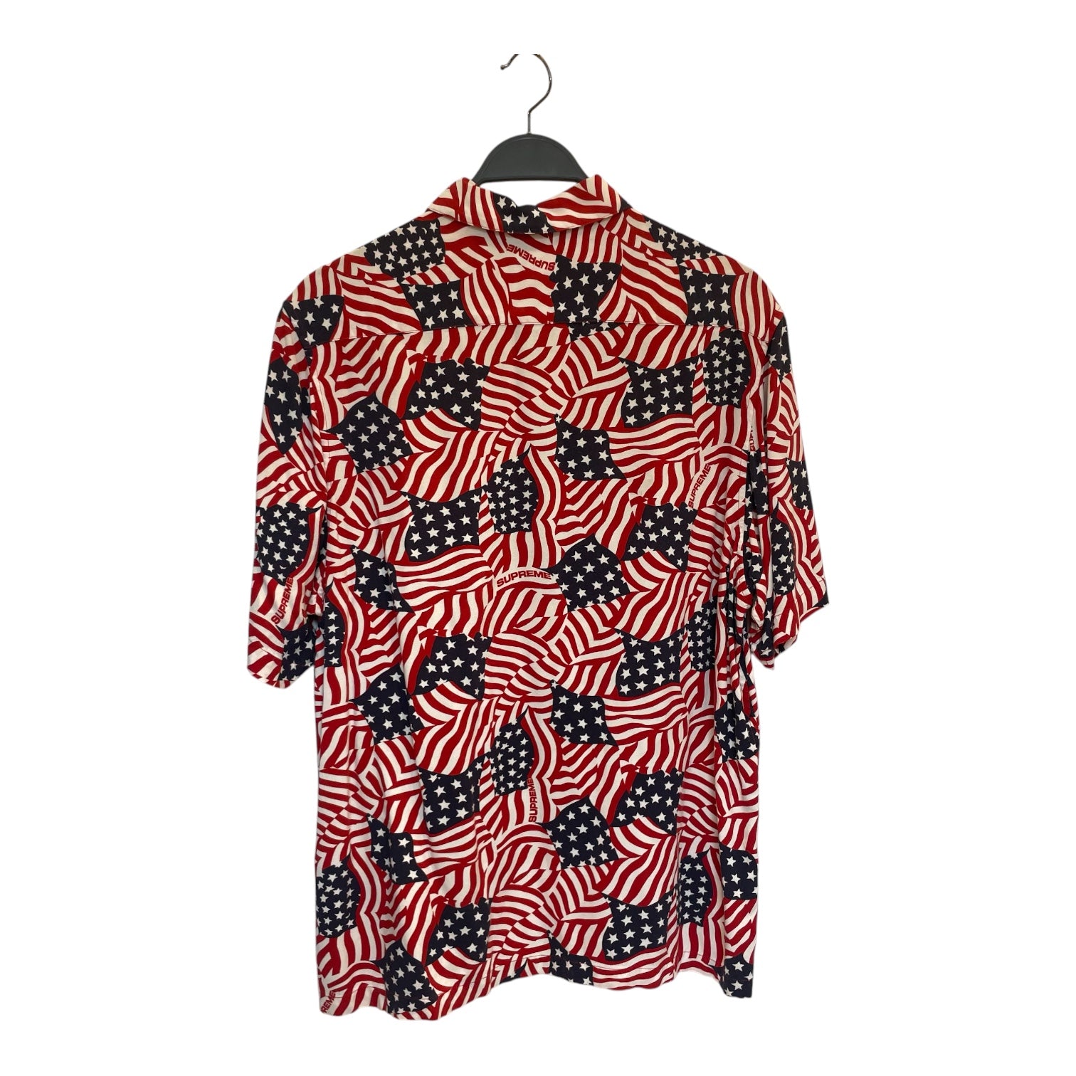 Supreme/SS Shirt/L/Cotton/RED/All Over Print/AMERICAN FLAG view 2