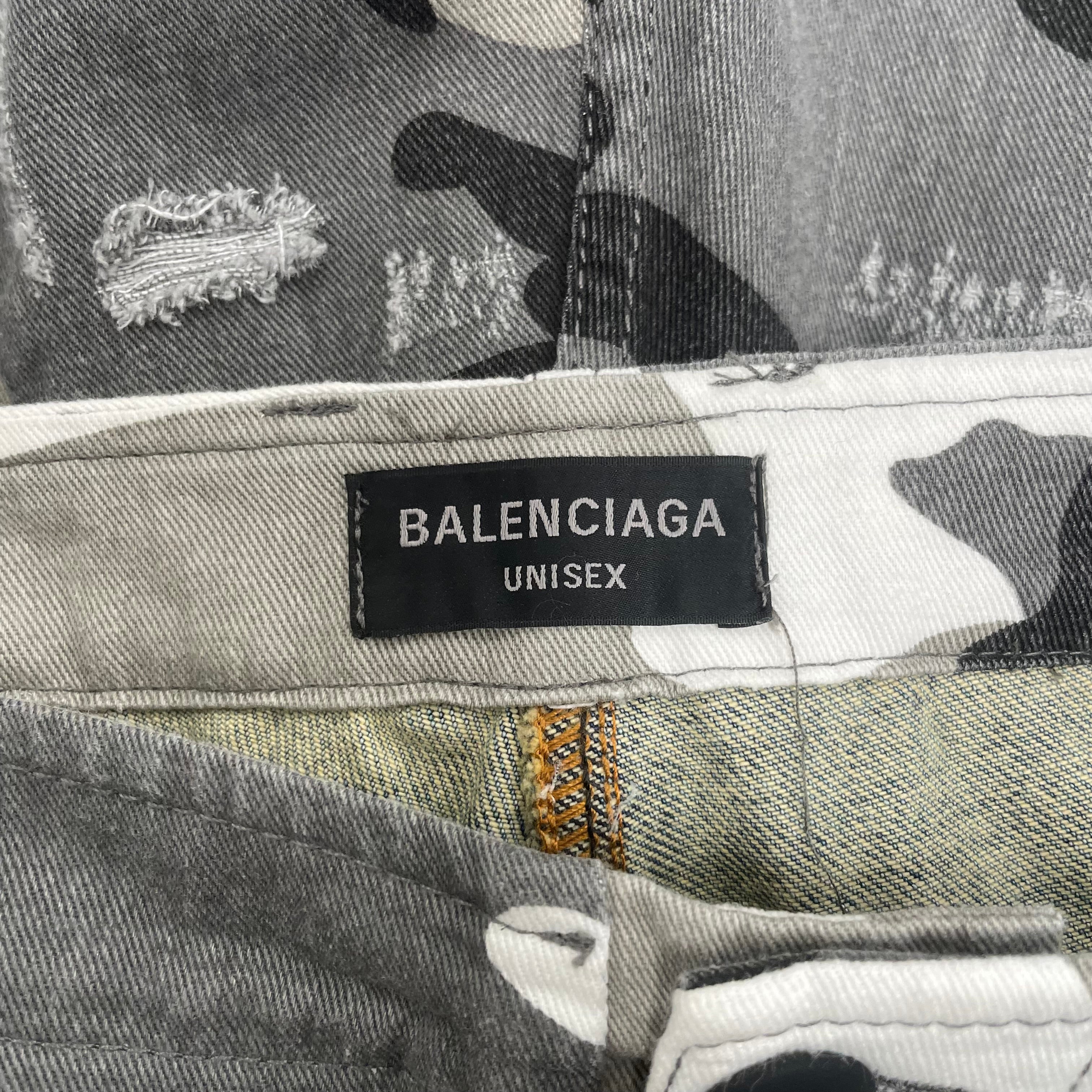 BALENCIAGA/Cargo Pants/L/Denim/MLT/Camouflage/CARGORIPS view 3