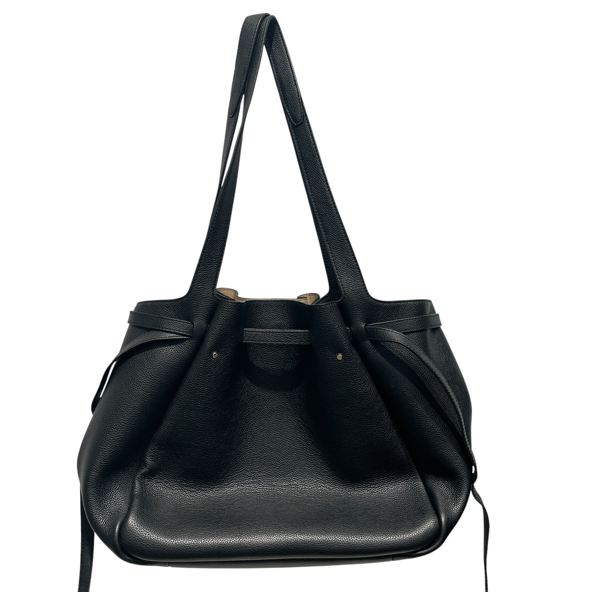 TORY BURCH/Tote Bag/Leather/BLK/Black Pebbled Romy Tote Bag view 2