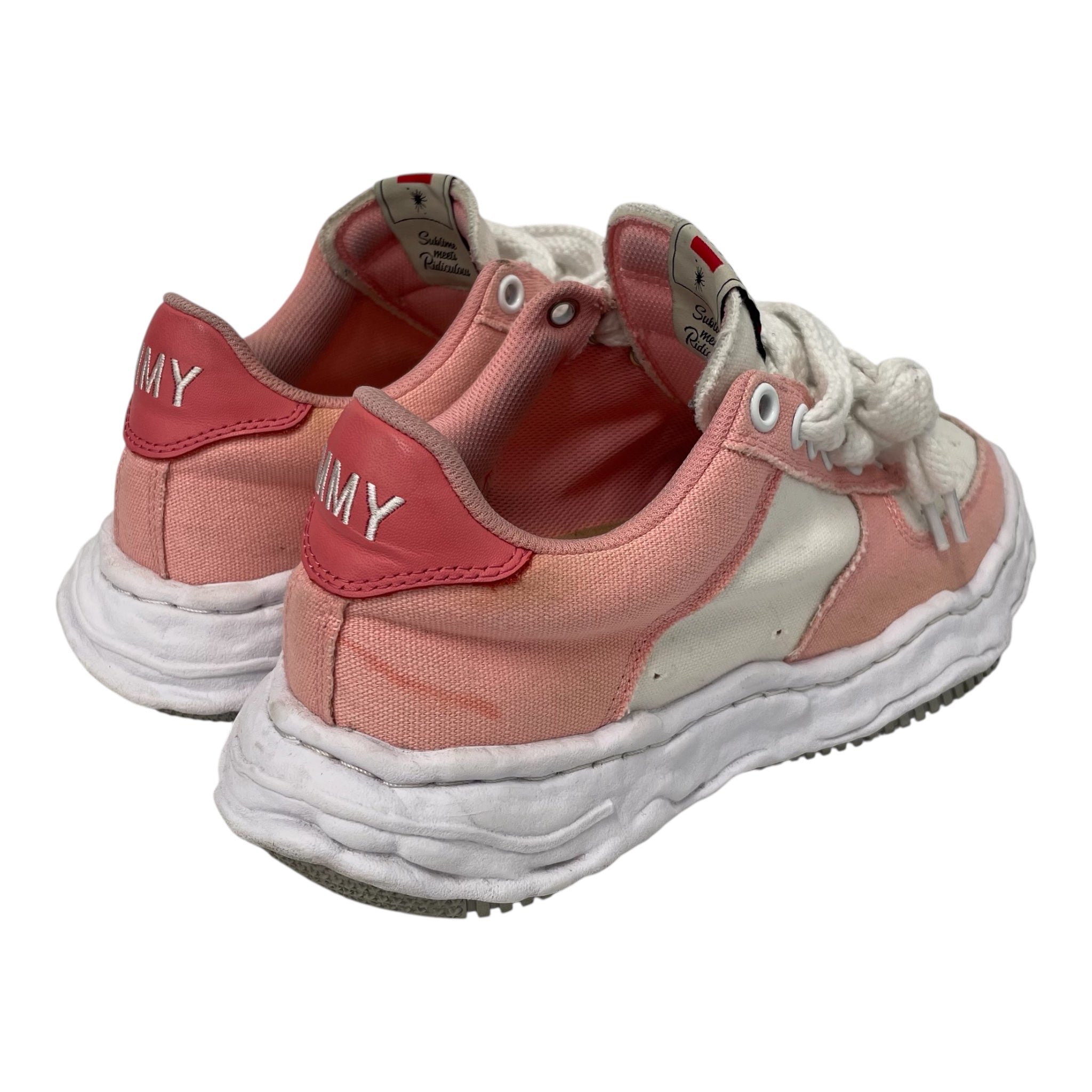MIHARA YASUHIRO/Low-Sneakers/US 8.5/Cotton/PNK/ view 2
