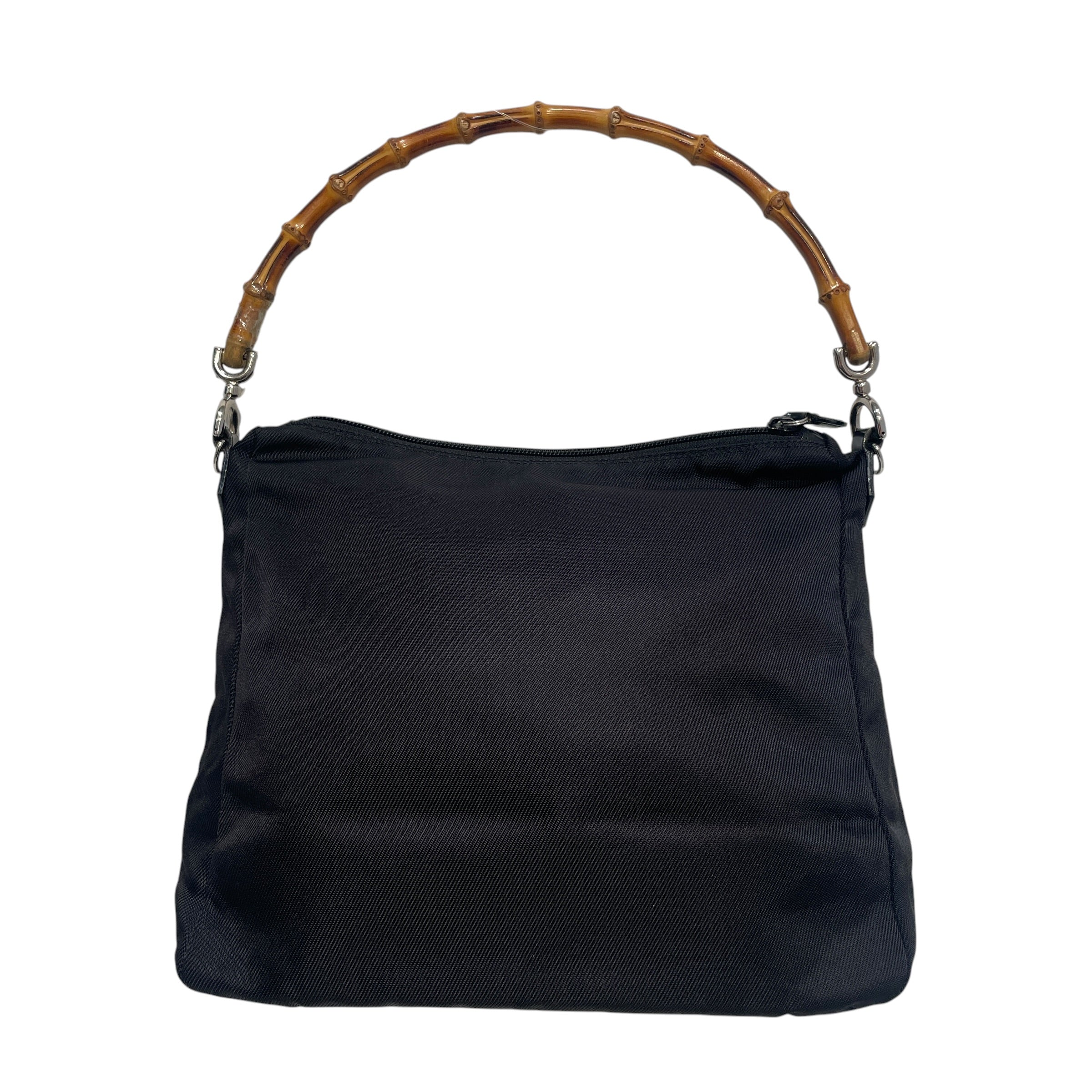 GUCCI/Hand Bag/Nylon/BLK/Nylon Bamboo Hobo view 1