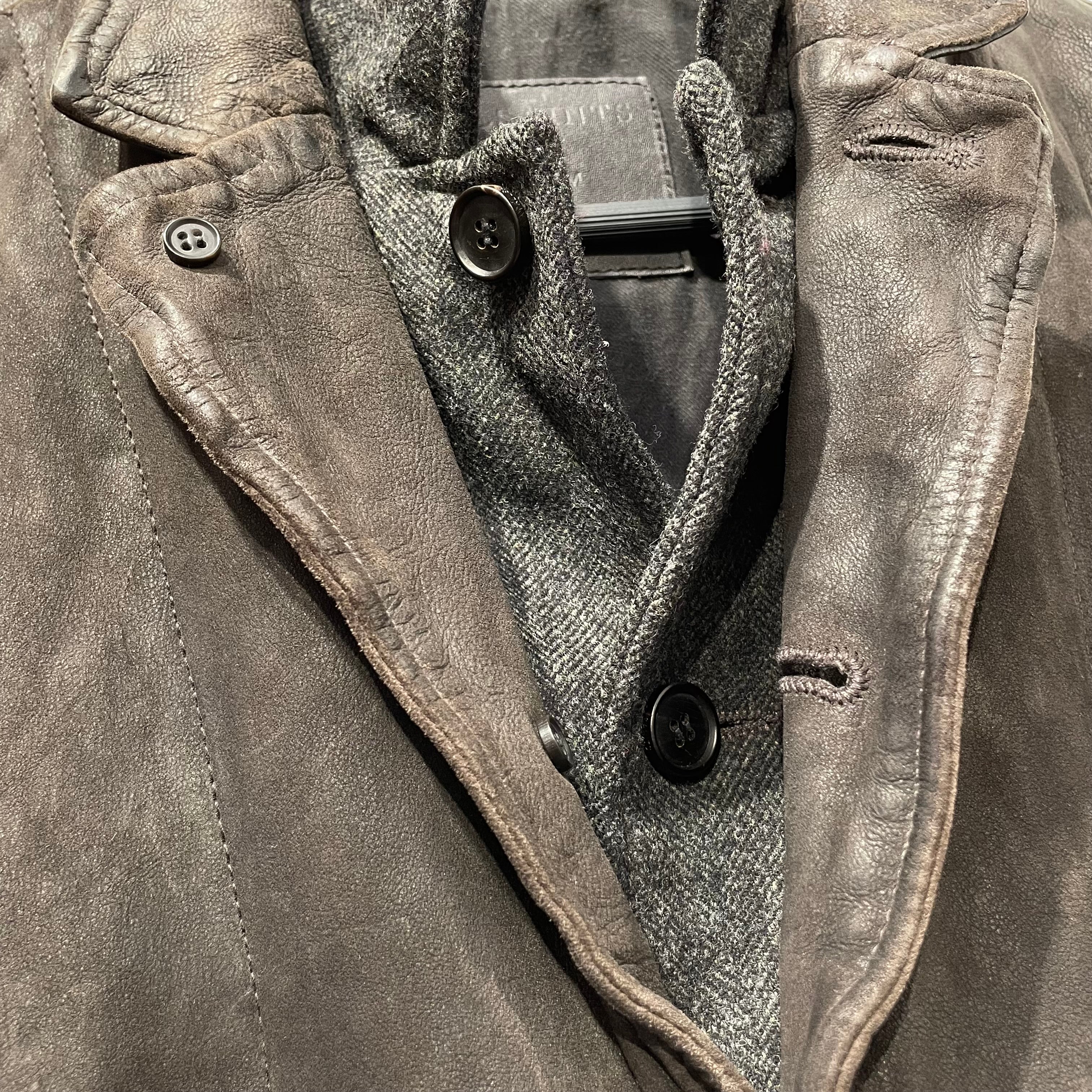 ALLSAINTS/Jacket/M/Suede/BRW/survey waxed suede double laye view 4