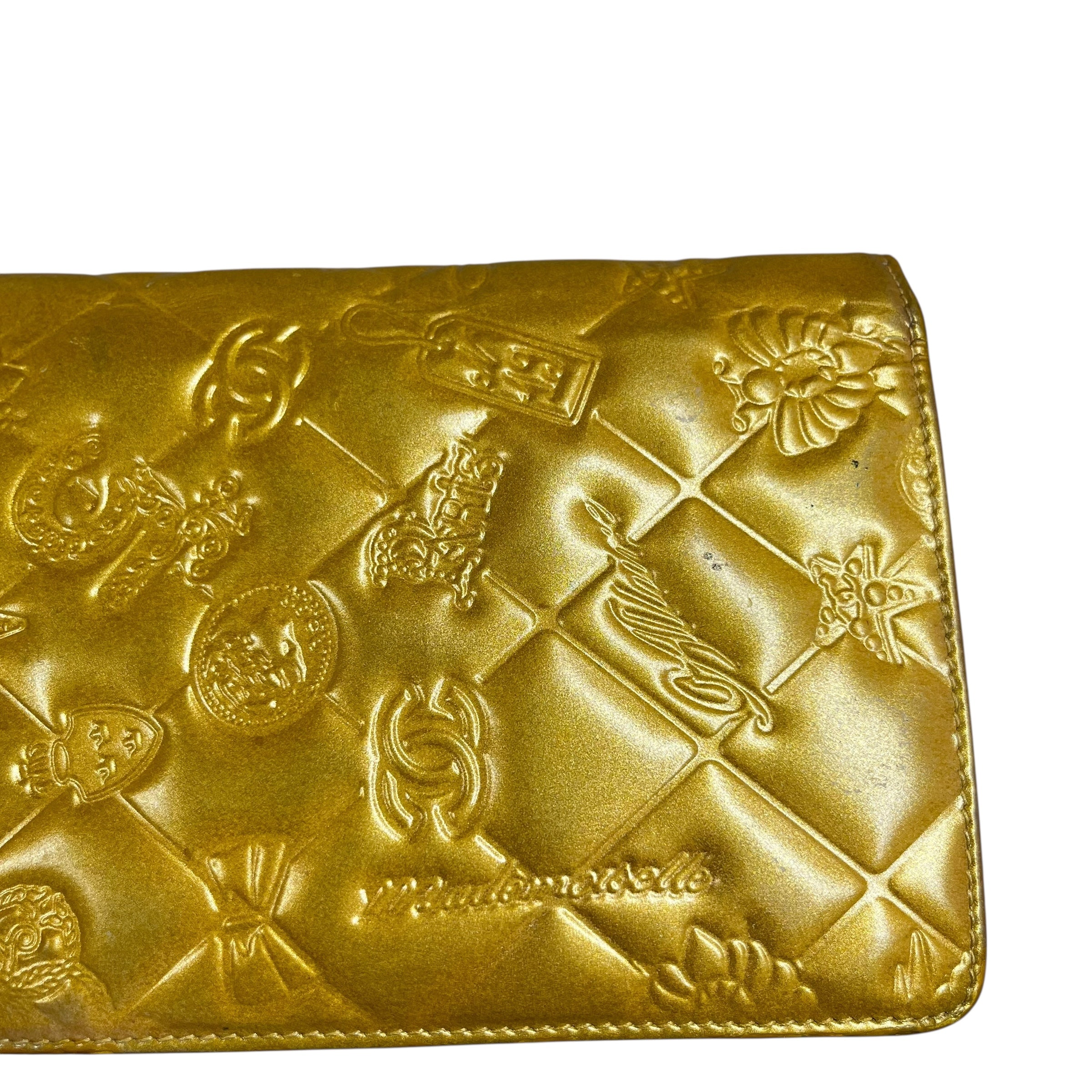 CHANEL/Long Wallet/Leather/GLD/2010s-2011 precious symbols view 8