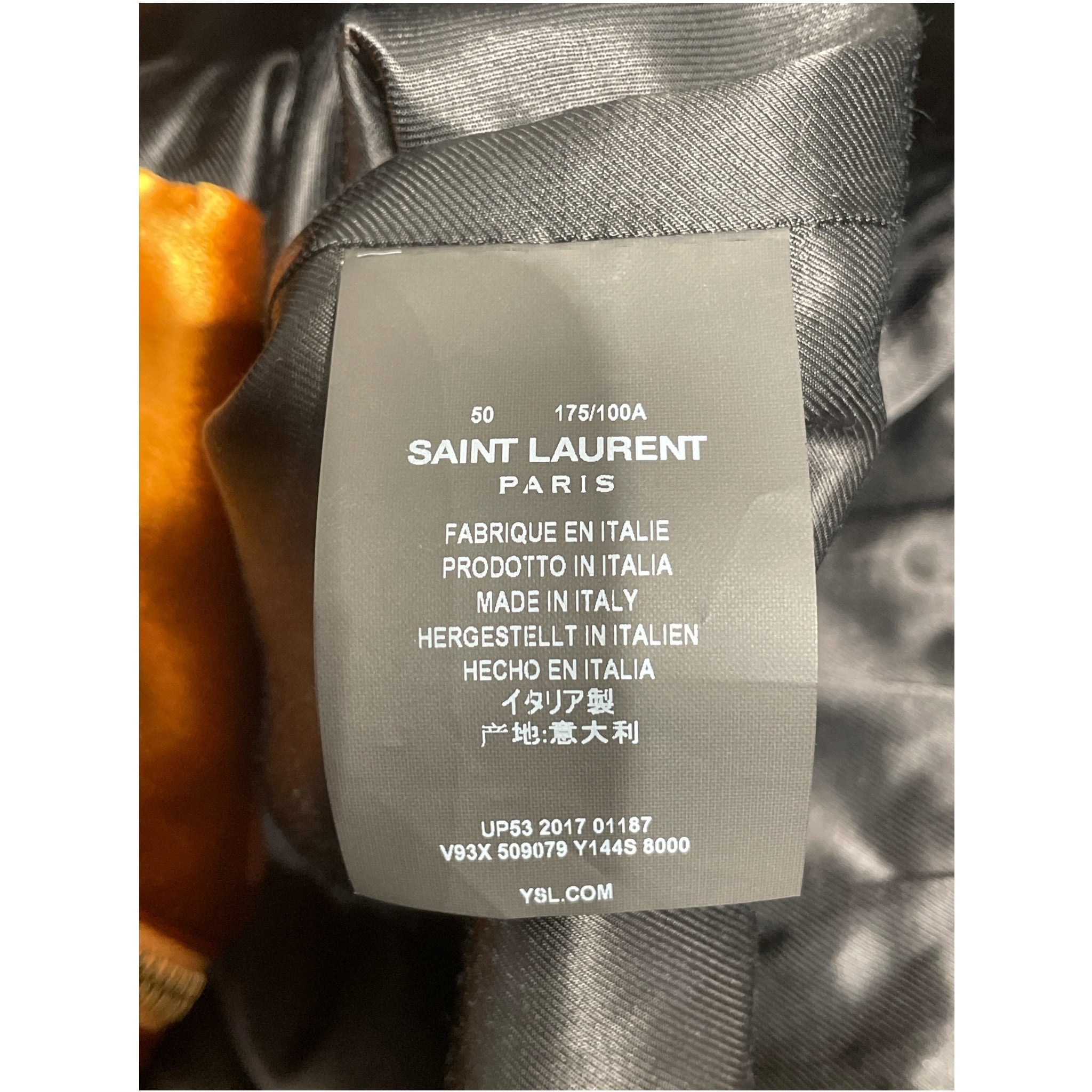 SAINT LAURENT/Jacket/50/Silk/GLD/Velvet Ribbed Bomber Jkt view 4