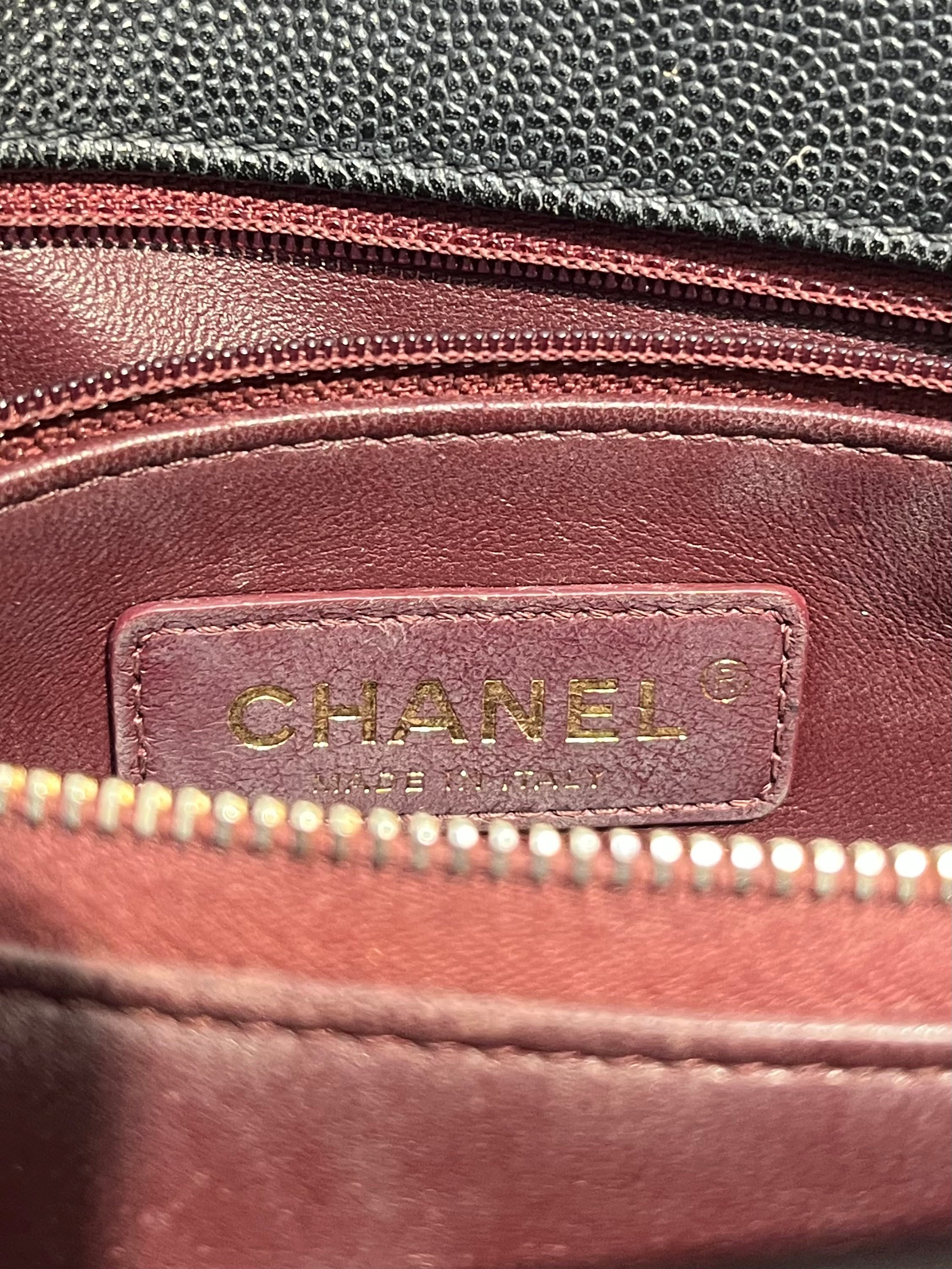 CHANEL/Hand Bag/Leather/BLK/caviar quilted gld hrdwr view 5